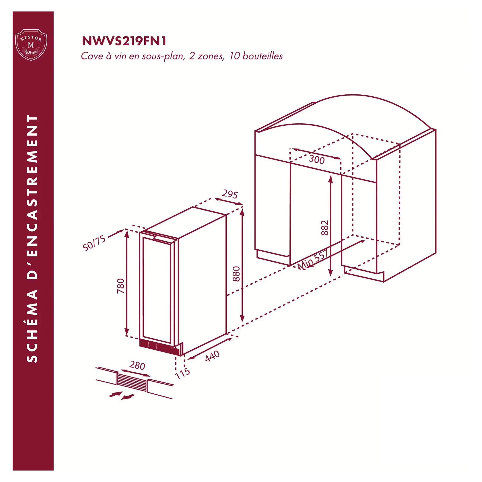 Vinoteca 19 botellas Nestor M Wine NWVS219FN1