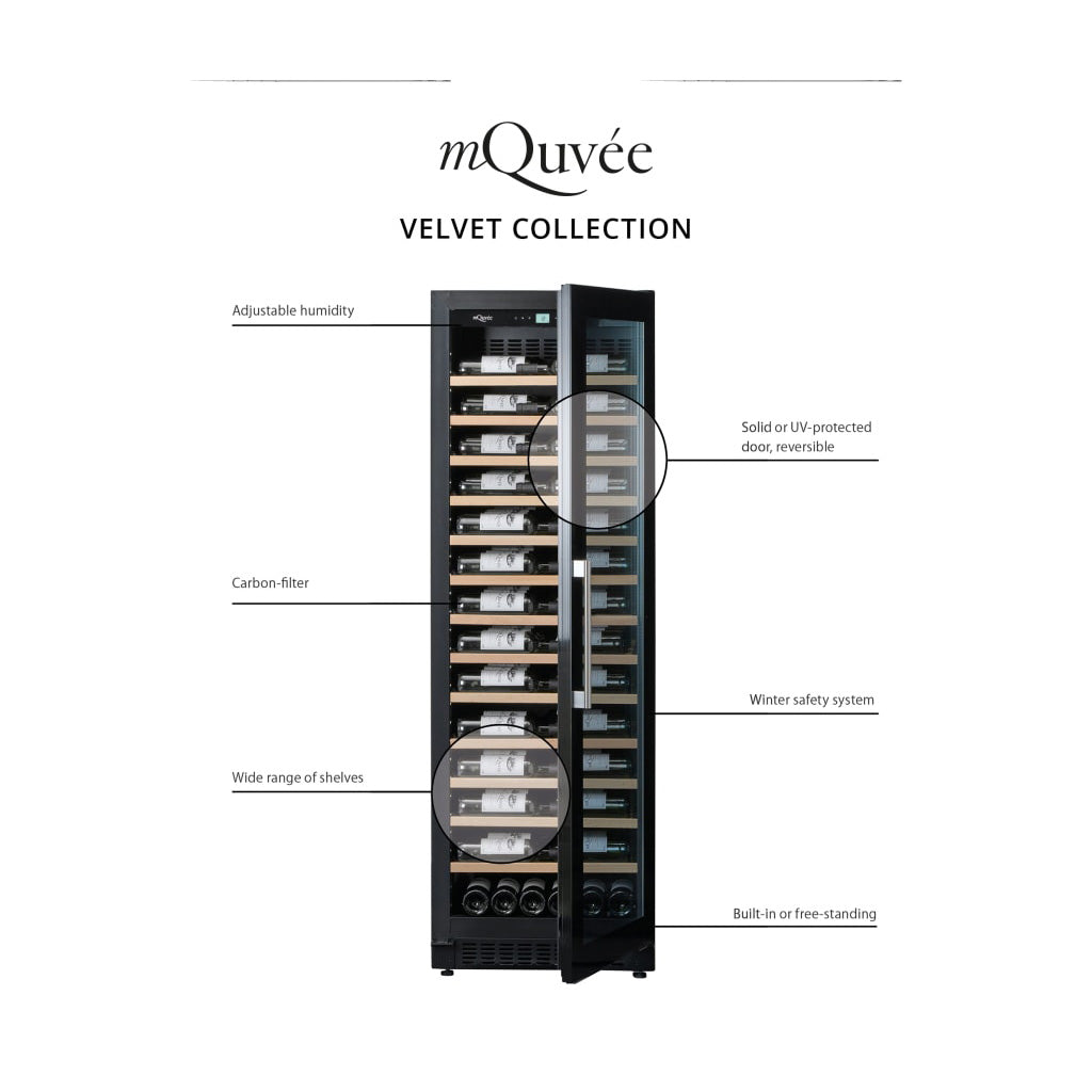 Vinoteca 200 botellas mQuvée VELVET 125 características velvet