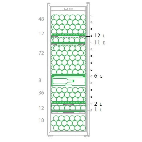 Wine Cooler 210 bottles mQuvée WineStore 800 Glass
