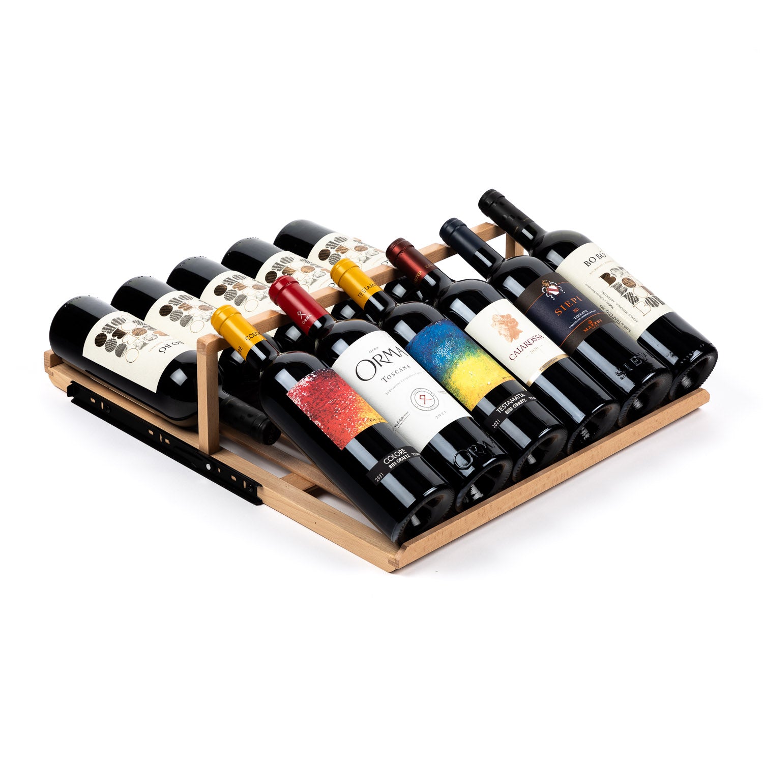 Vinoteca encastrable 24 botellas Vinobox 24 Design Black bandejas