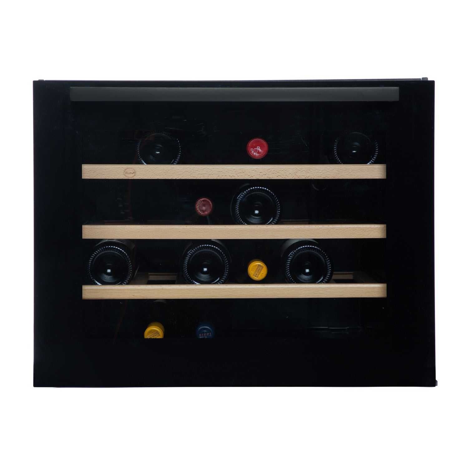 Vinoteca encastrable 24 botellas Vinobox 24 Design Black vista frontal cerrada