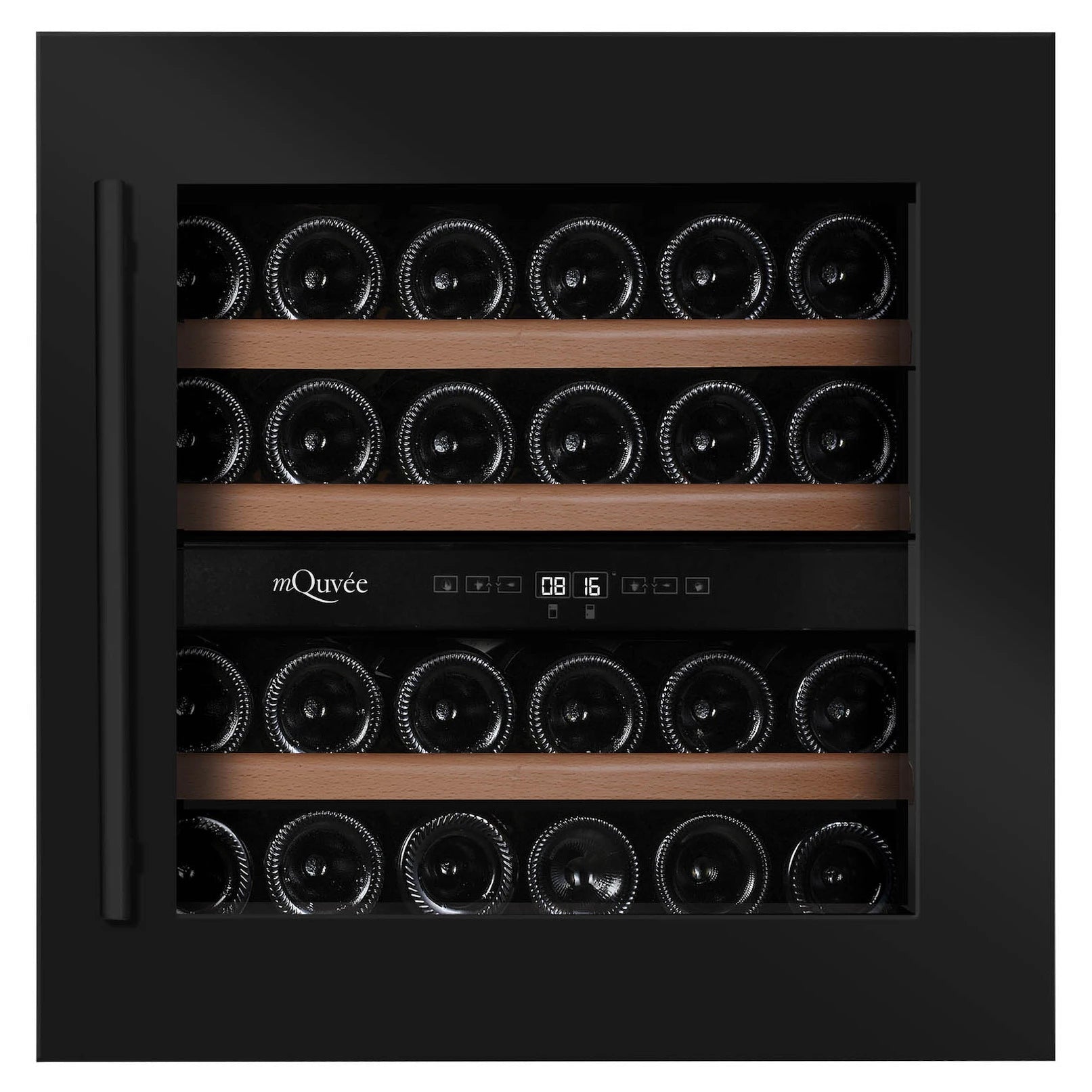 Wine Cooler 25 bottles mQuvée WineKeeper 25D Anthracite Black Dual-zone