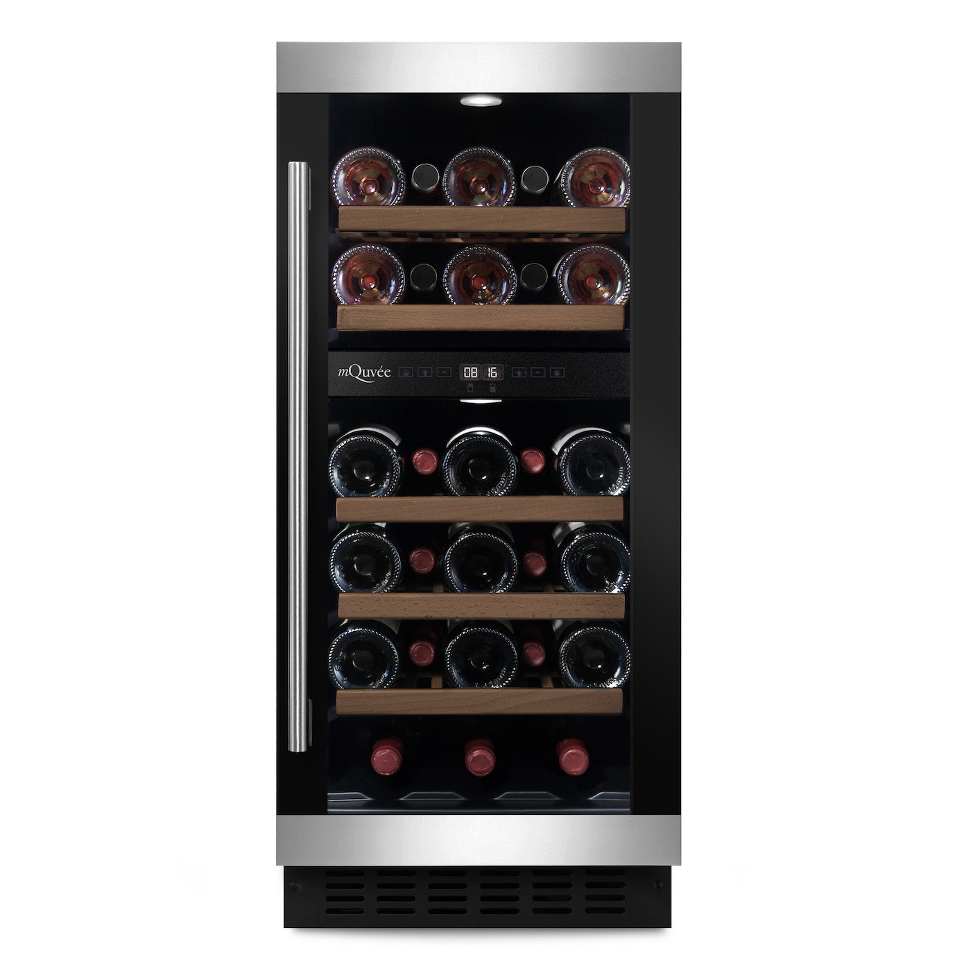 Wine Cooler 28 bottles mQuvée WineCave 700 40D Modern Dual-zone