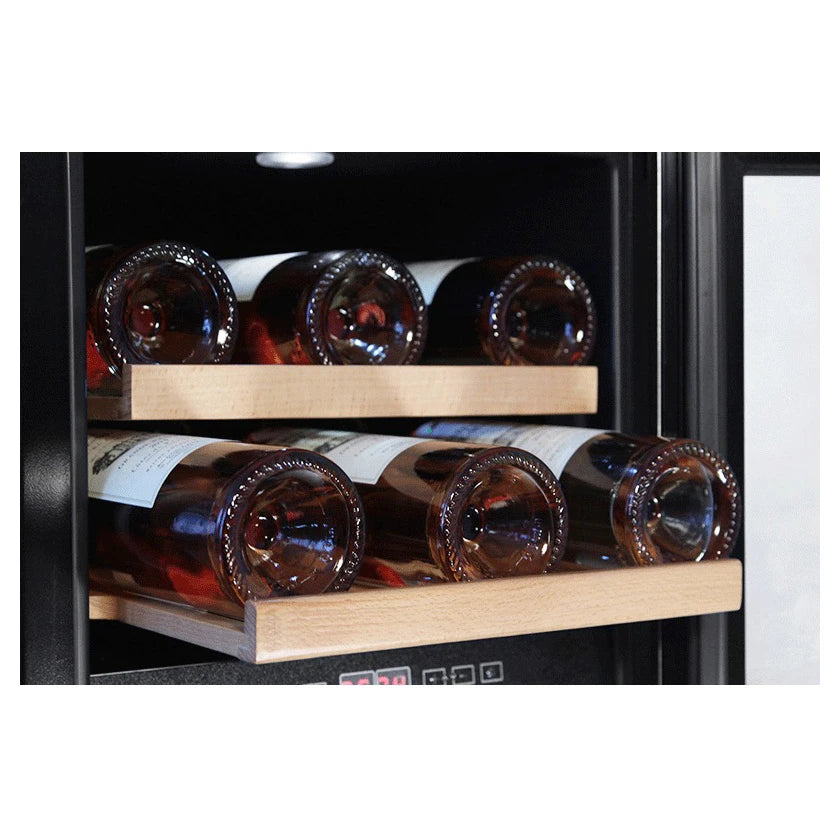 Wine Cooler 28 bottles mQuvée WINECAVE 700 40D Stainless Dual-zone