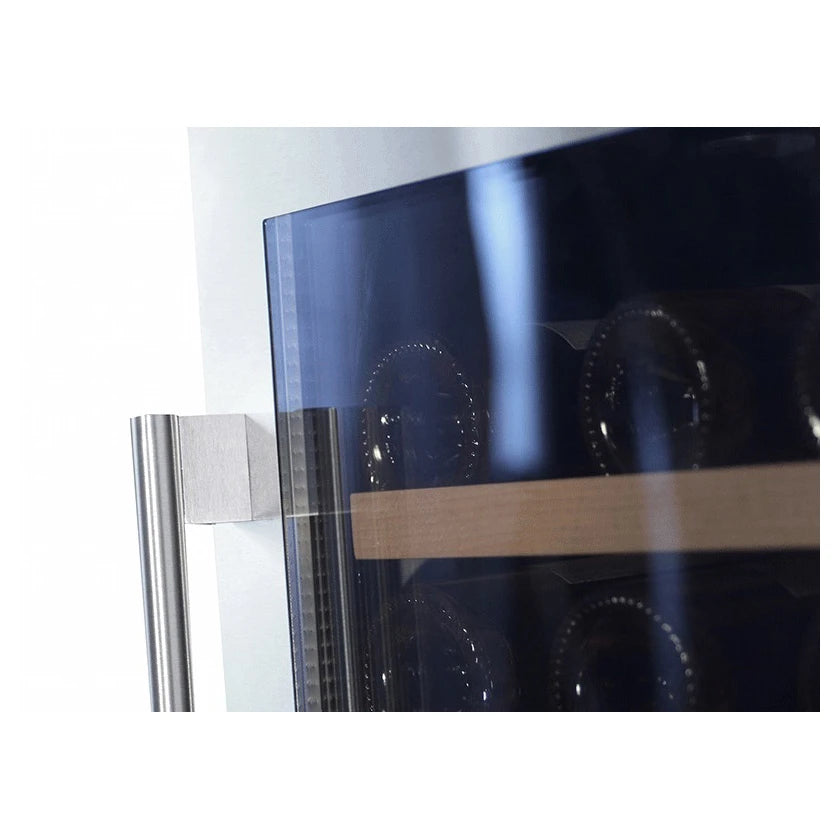 Wine Cooler 28 bottles mQuvée WINECAVE 700 40D Stainless Dual-zone