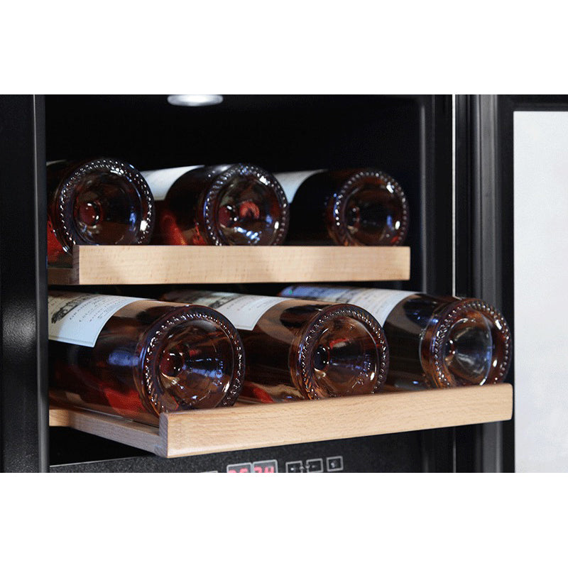 Wine Cooler 28 bottles mQuvée WINECAVE 700 40D Stainless Dual-zone