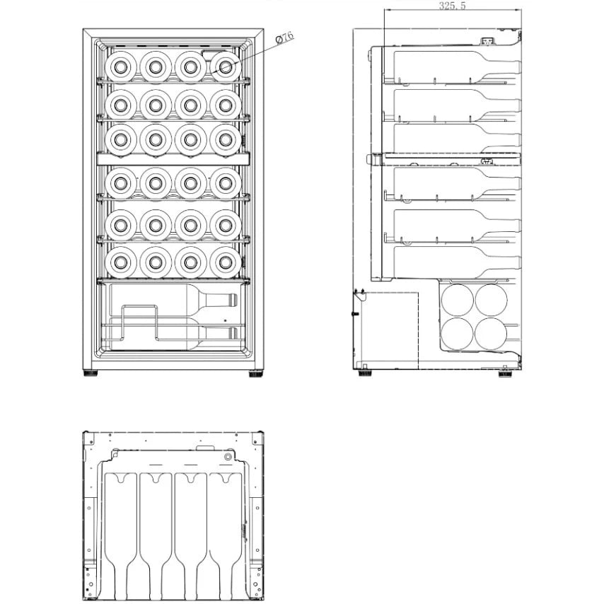 Wine Cooler 28 botellas Cavin Northern Collection 28 Black