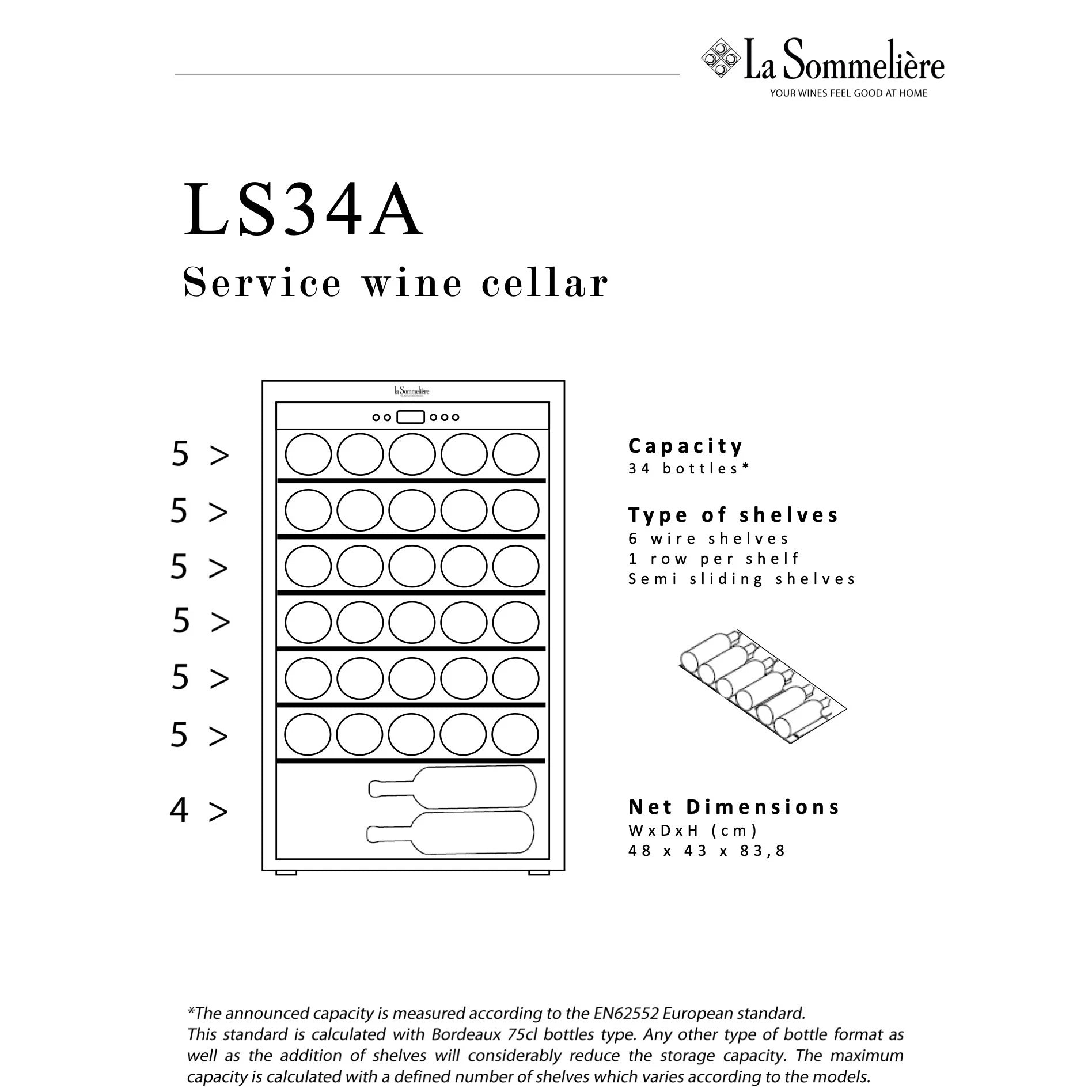 Vinoteca 34 botellas La Sommelière LS34A