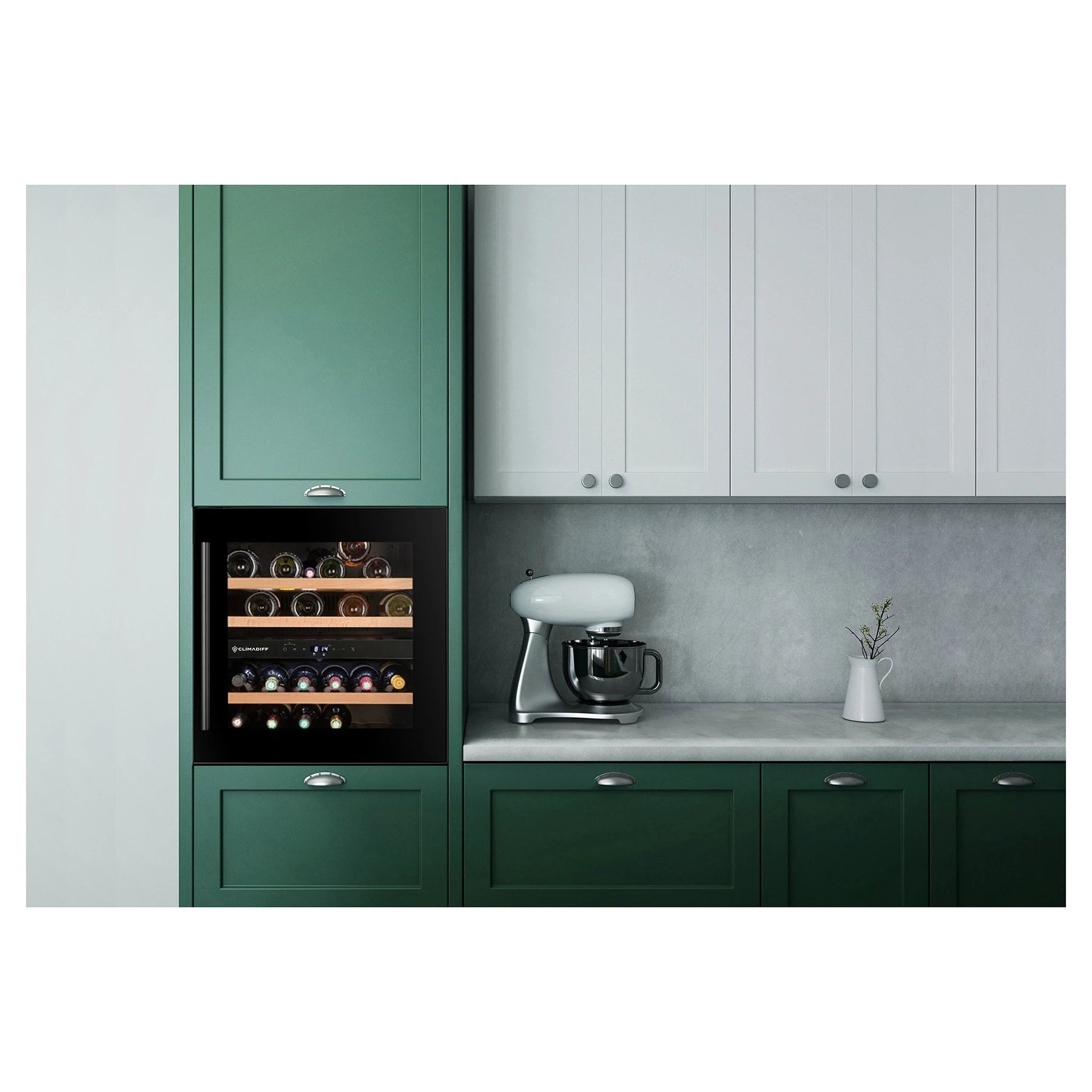 Vinoteca integrable 36 botellas Climadiff CBI36D2B doble zona