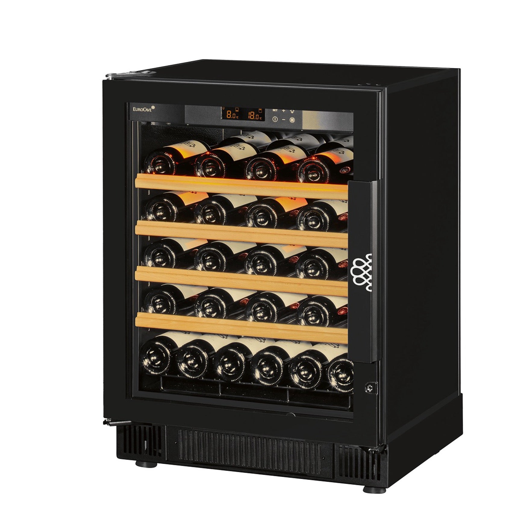 Vinoteca 38 botellas EuroCave Compact SFG4 Multitemperatura Full Glass bandejas