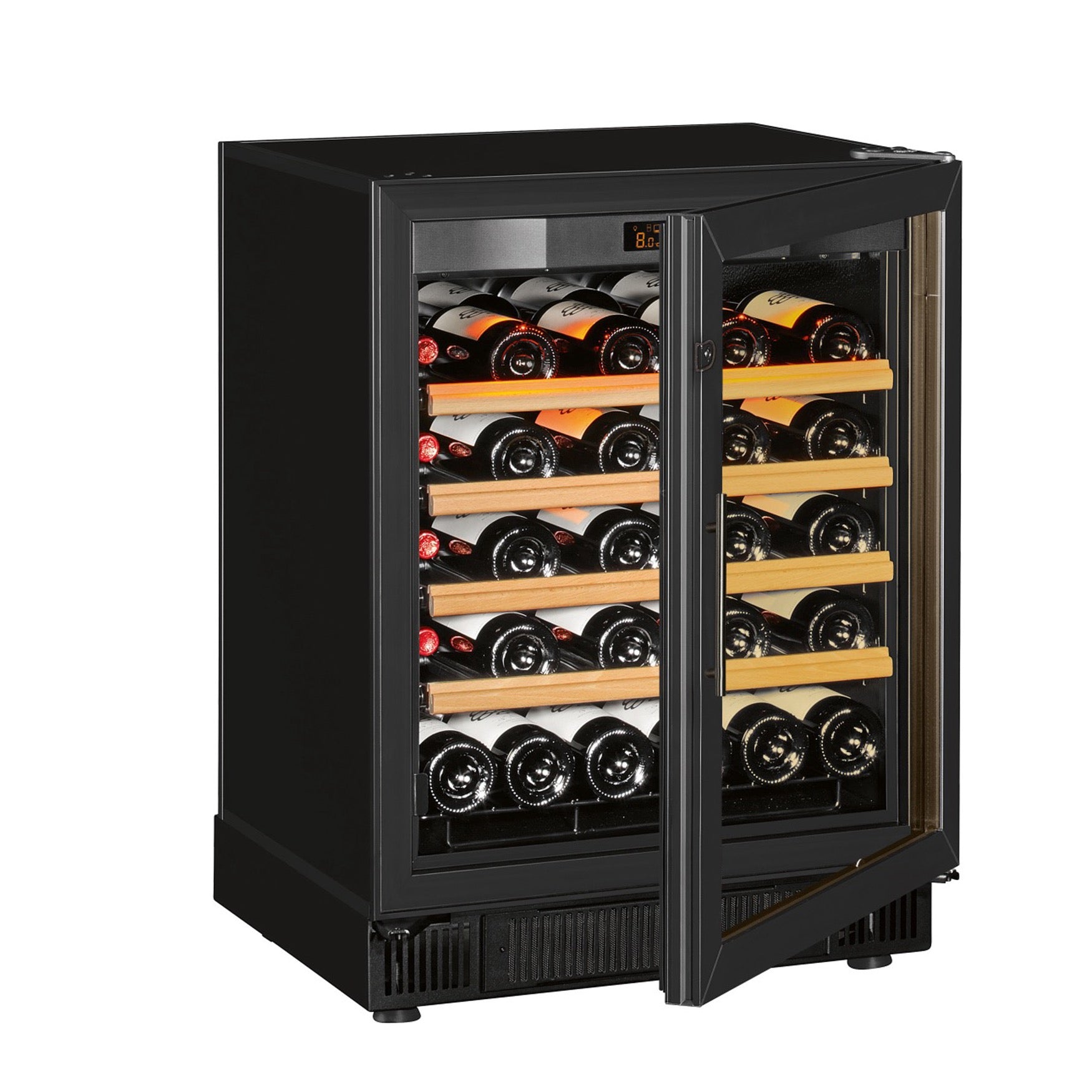 Vinoteca 38 botellas EuroCave Compact SV4 Multitemperatura Glass llena