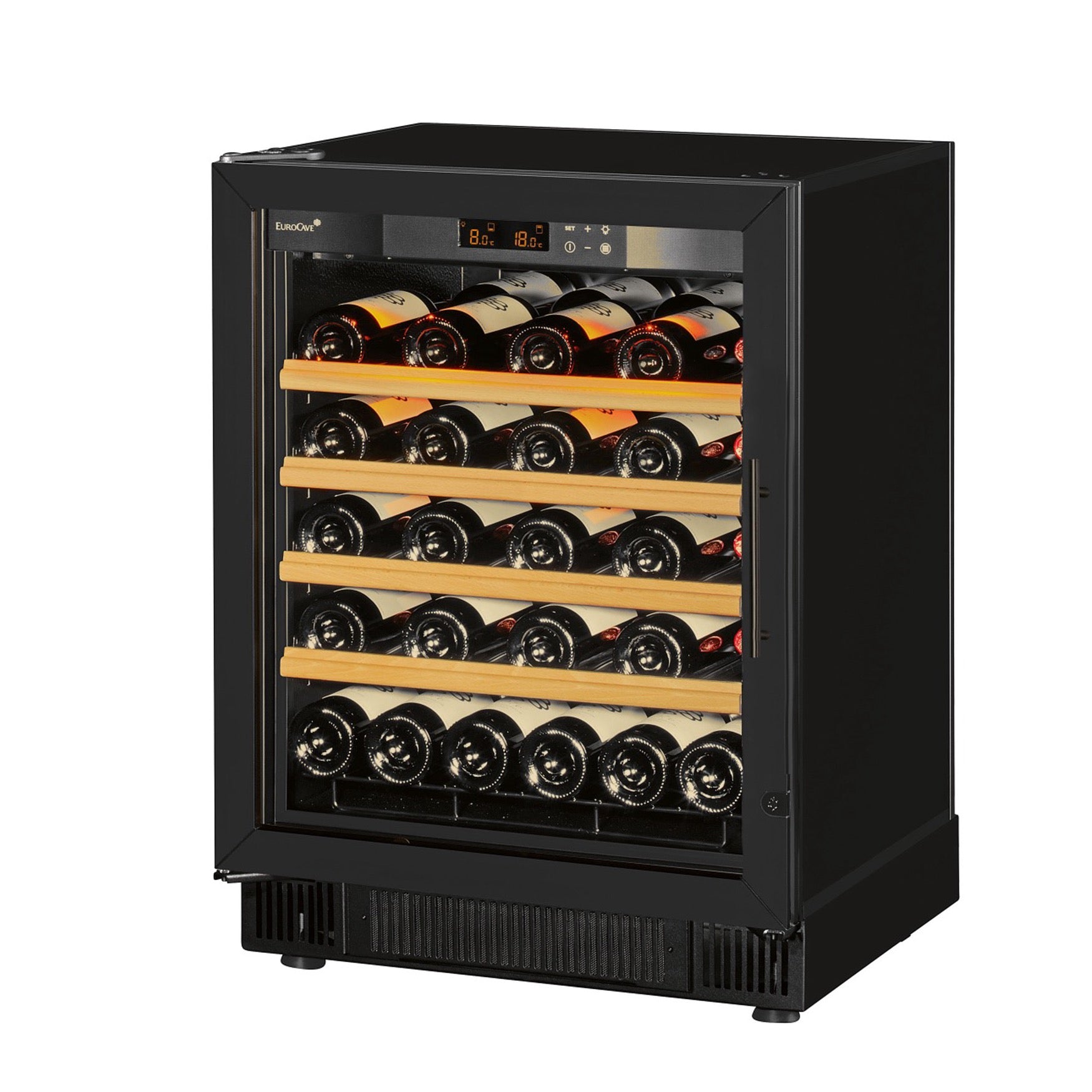 Vinoteca 38 botellas EuroCave Compact SV4 Multitemperatura Glass puerta cerrada