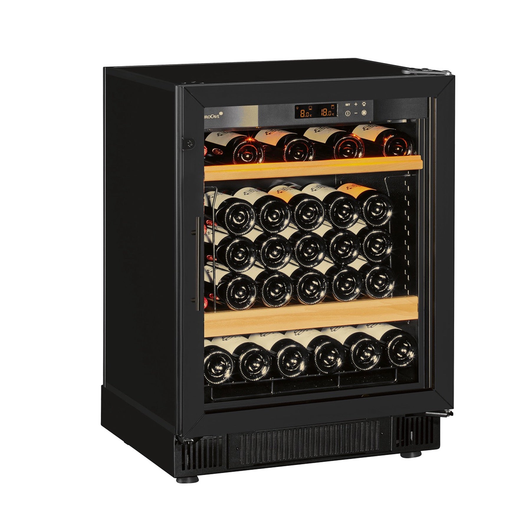 Vinoteca 38 botellas EuroCave Compact SV4 Multitemperatura Glass puerta cerrada