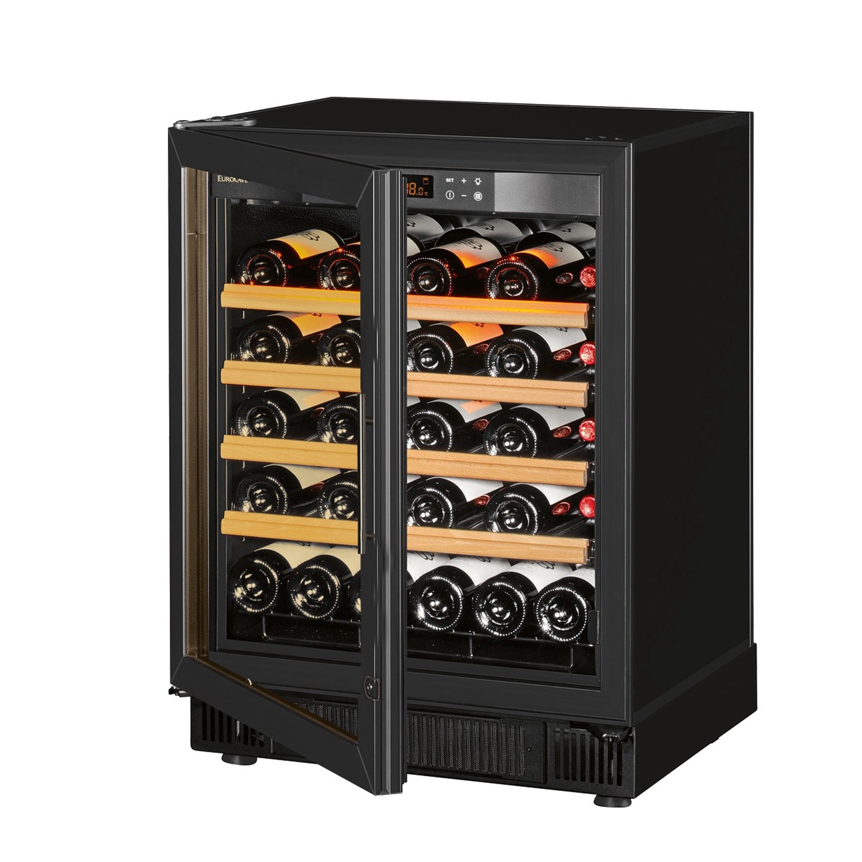 Vinoteca 38 botellas EuroCave Compact SV4 Multitemperatura Glass bandejas y botellas