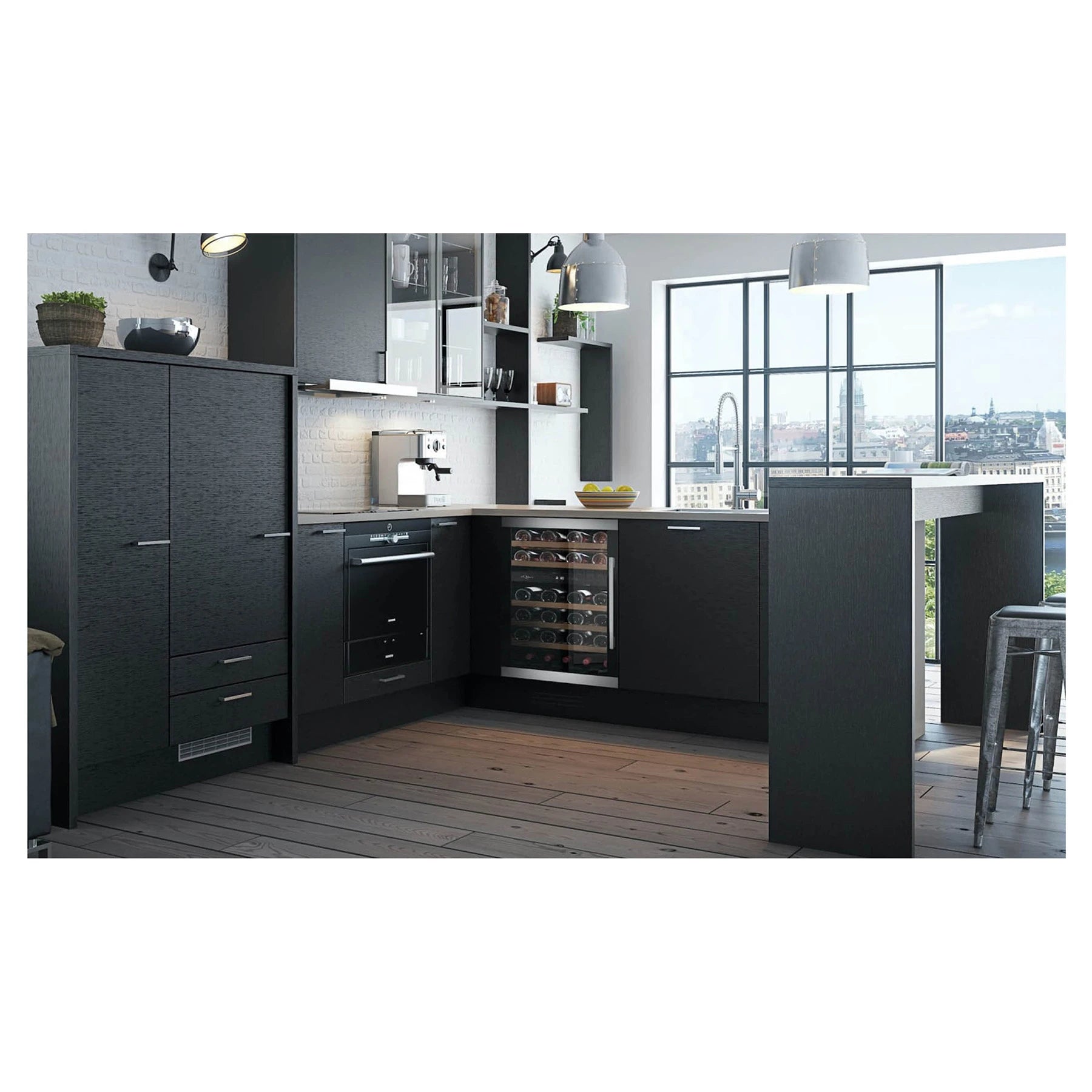 Wine Cooler 38 bottles mQuvée WineCave 700 50D Modern Dual-zone