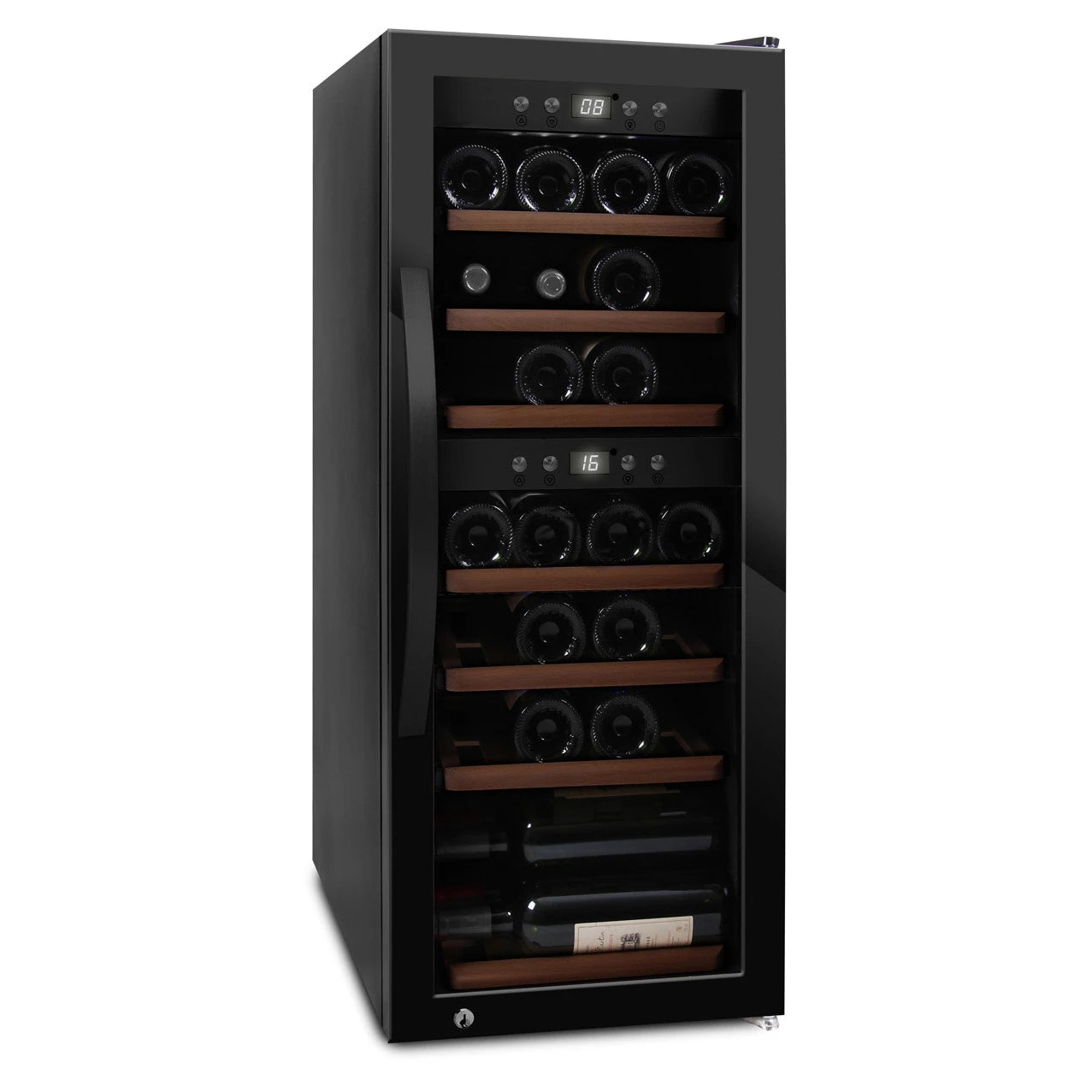 Wine Cooler 38 bottles mQuvée WineExpert 38 Fullglass Black Dual-zone