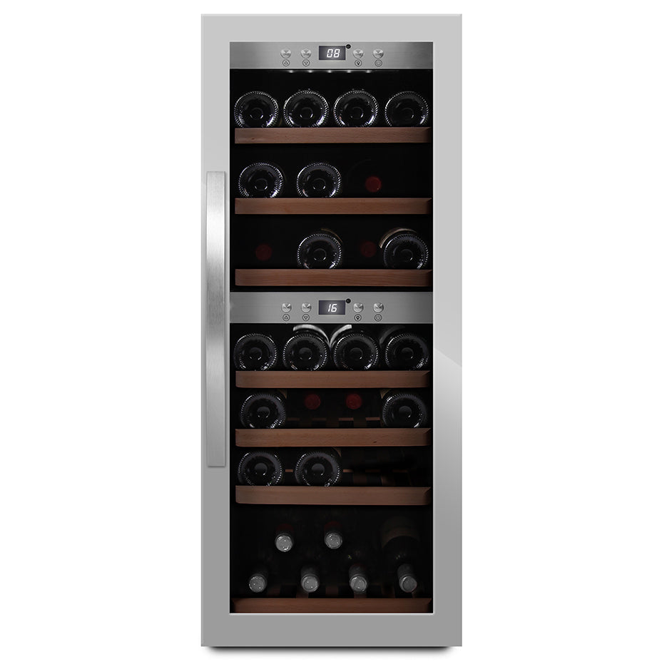 Wine Cooler 38 bottles mQuvée WineExpert 38 Stainless Dual-zone