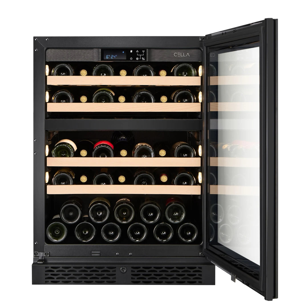 Wine Cooler 39 bottles CELLA W39D Black Dual-zone