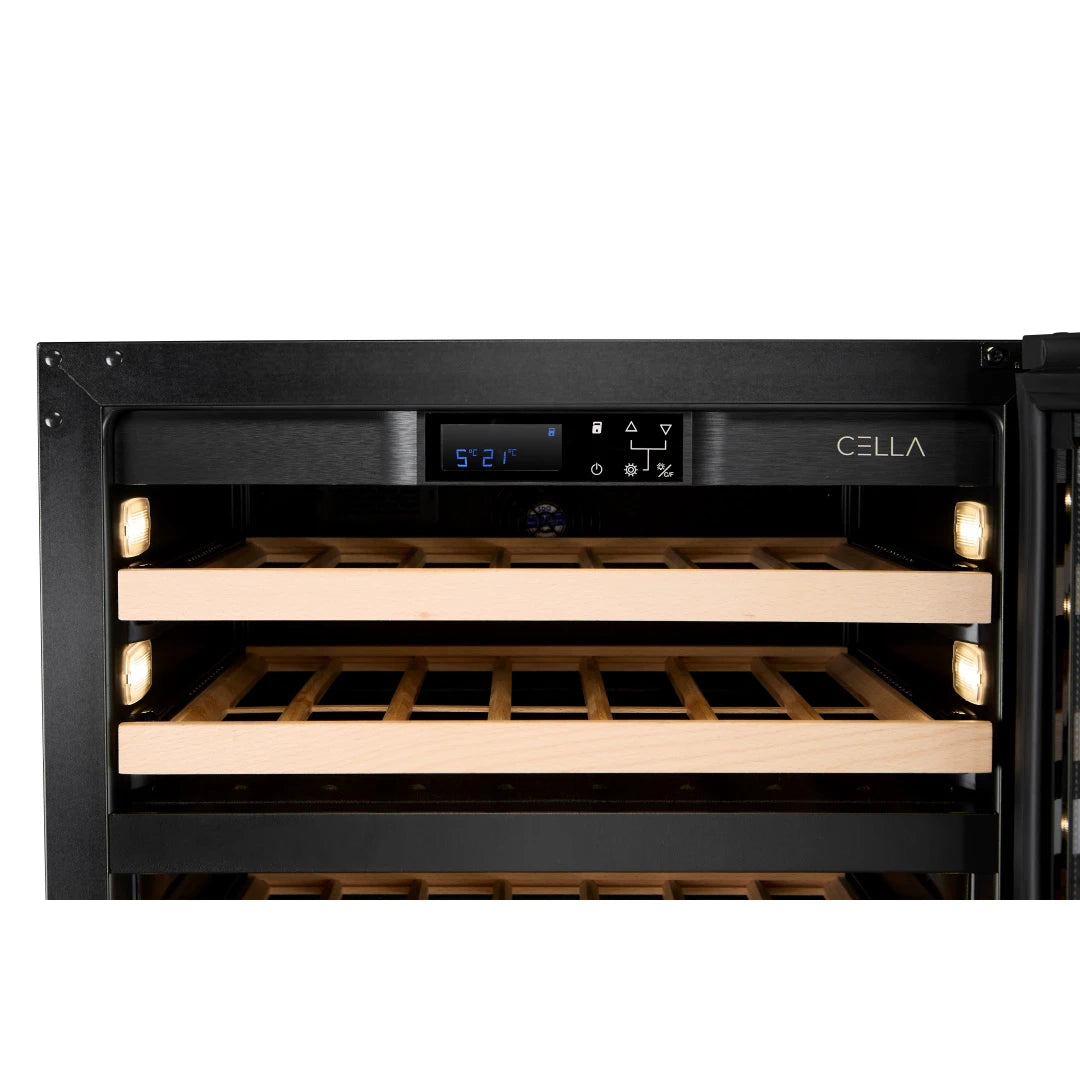 Wine Cooler 39 bottles CELLA W39D Black Dual-zone