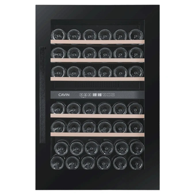 Cavin Scandinavian Collection 90 Fullglass Black, vinoteca de 42 botellas con puerta de cristal negro.