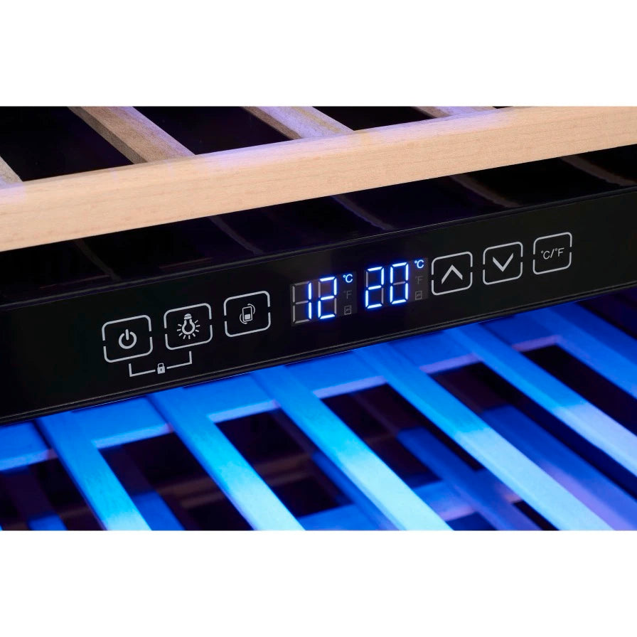 Wine Cooler 45 bottles Exquisit WS2-45GTE-160G