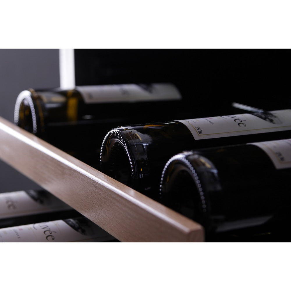 Wine Cooler 45 bottles mQuvée WineCave 60DD Fullglasss Black Dual-zone