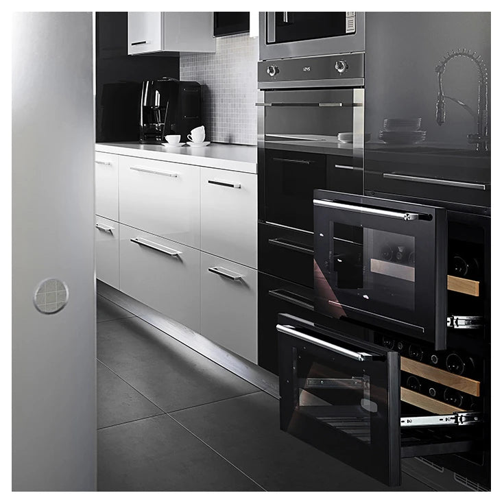 Wine Cooler 45 bottles mQuvée WineCave 60DD Fullglasss Black Dual-zone