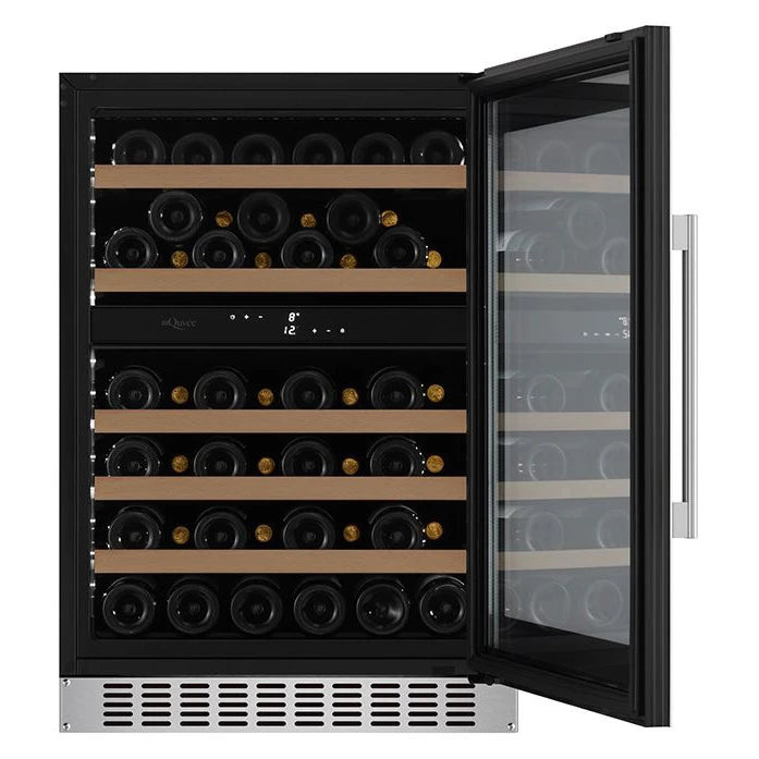 Wine Cooler 45 bottles mQuvée WineCave 780 60D Stainless Steel Dual-zone