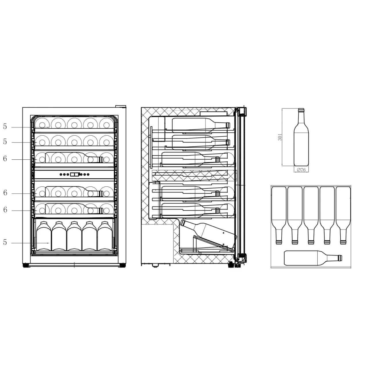 Vinoteca 45 botellas Cavin Polar Collection 50 Stainless
