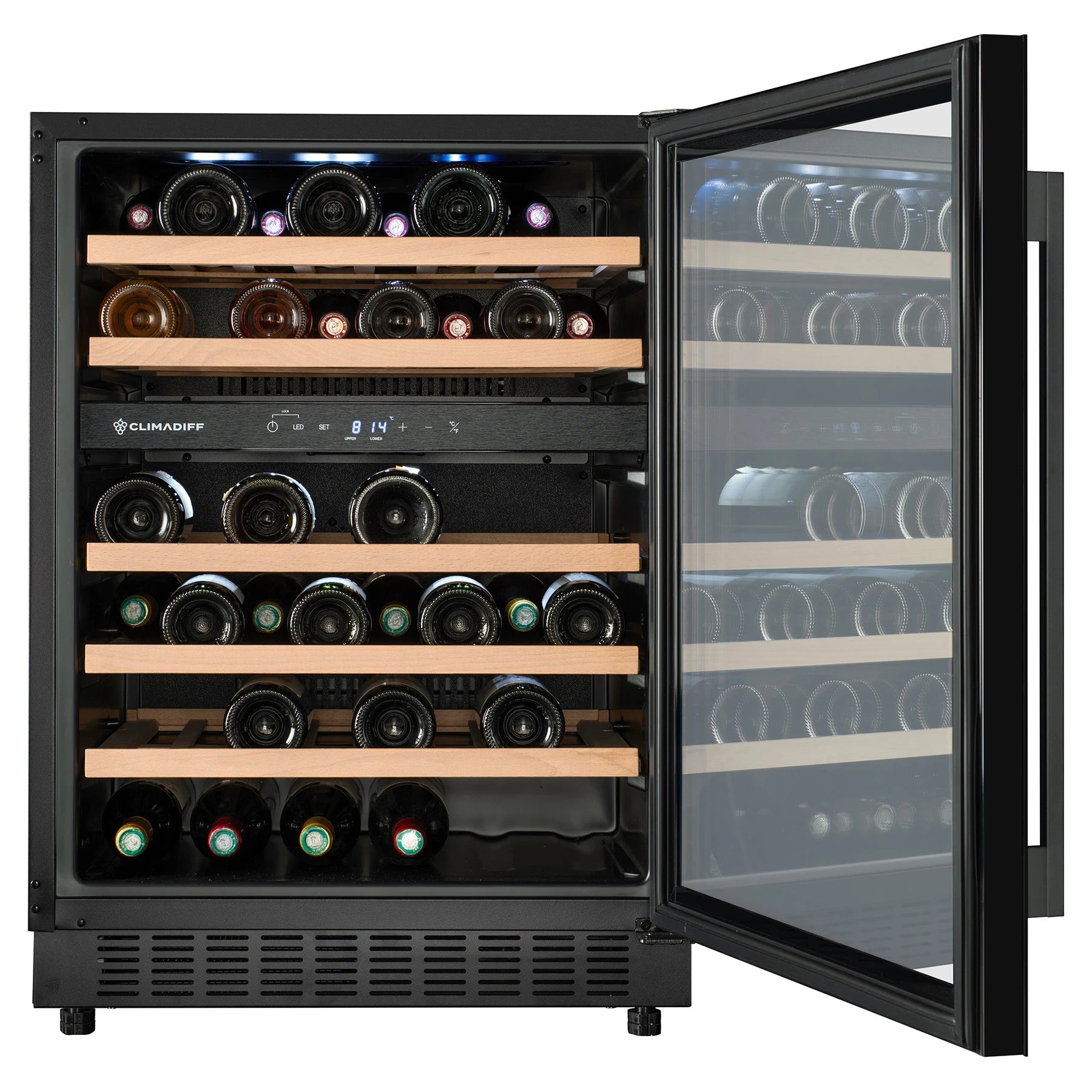 Wine Cooler 46 bottles Climadiff CBU50DZBM Dual-zone