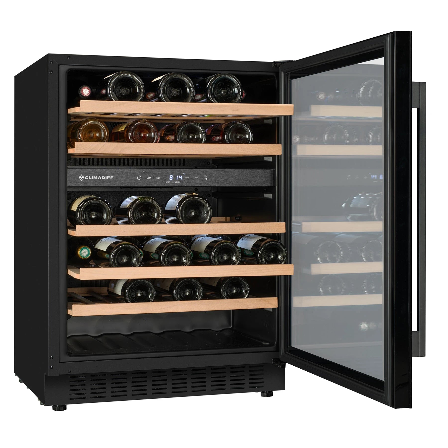 Wine Cooler 46 bottles Climadiff CBU50DZBM Dual-zone