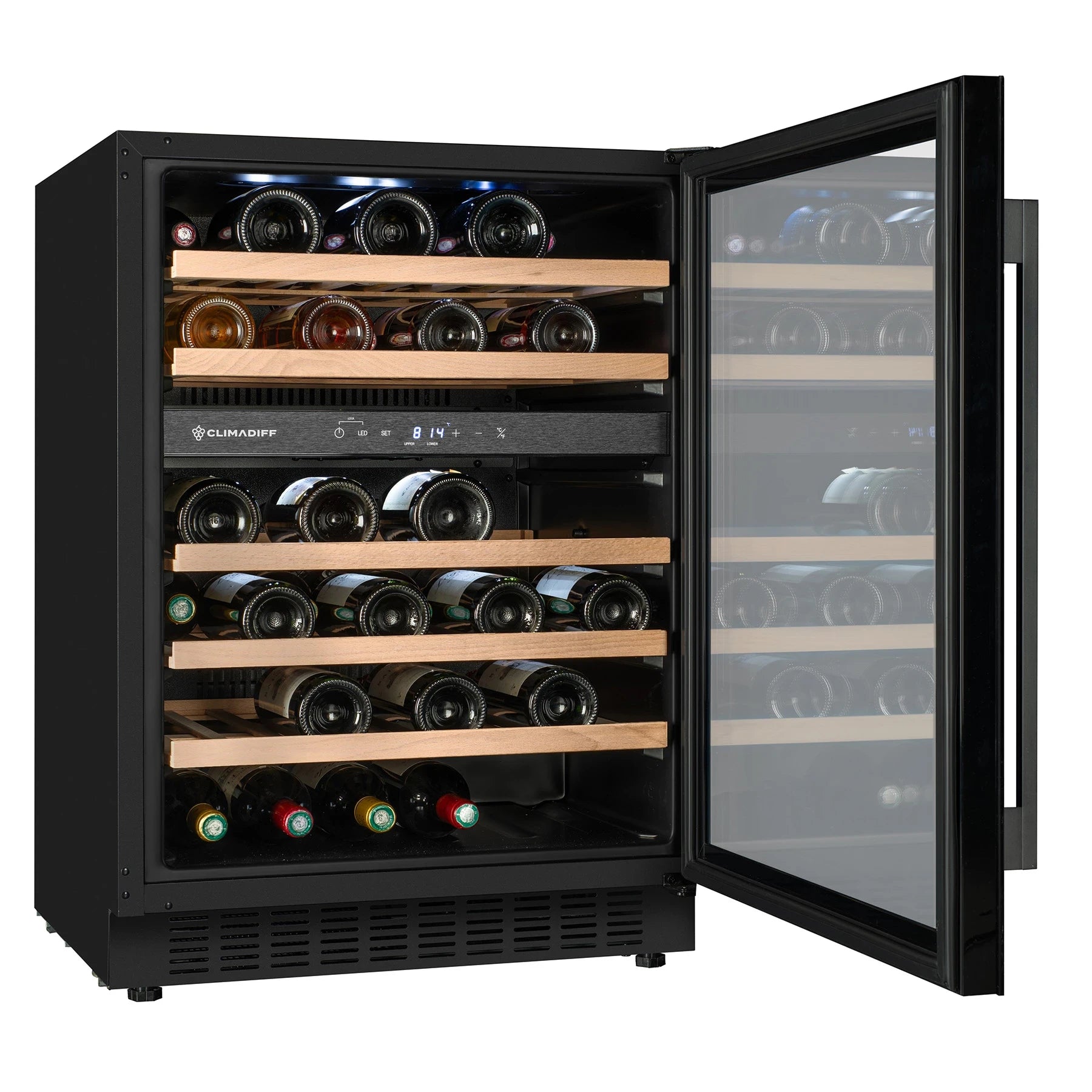Wine Cooler 46 bottles Climadiff CBU50DZBM Dual-zone