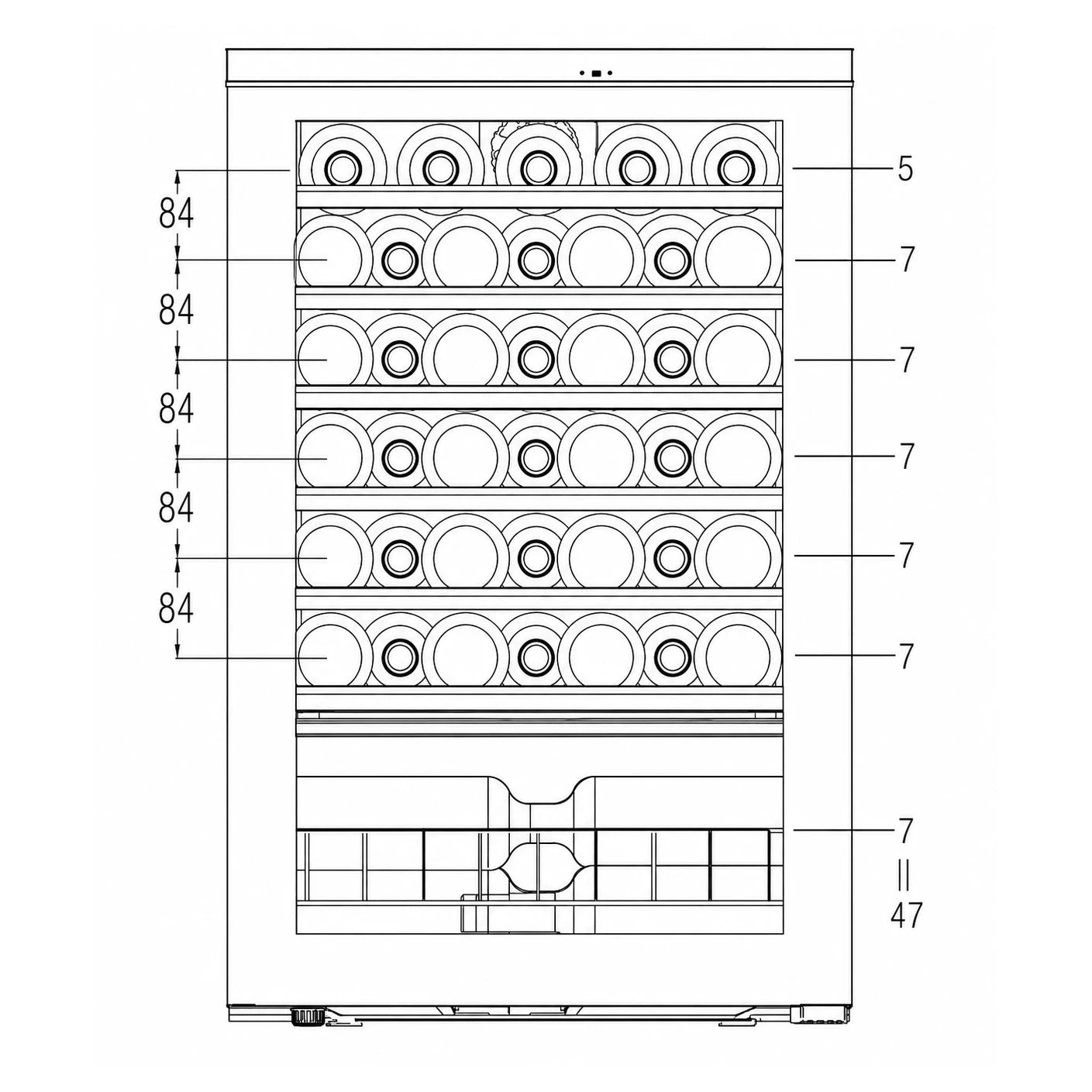 Wine Cooler 47 bottles La Réserve RWC148FN1