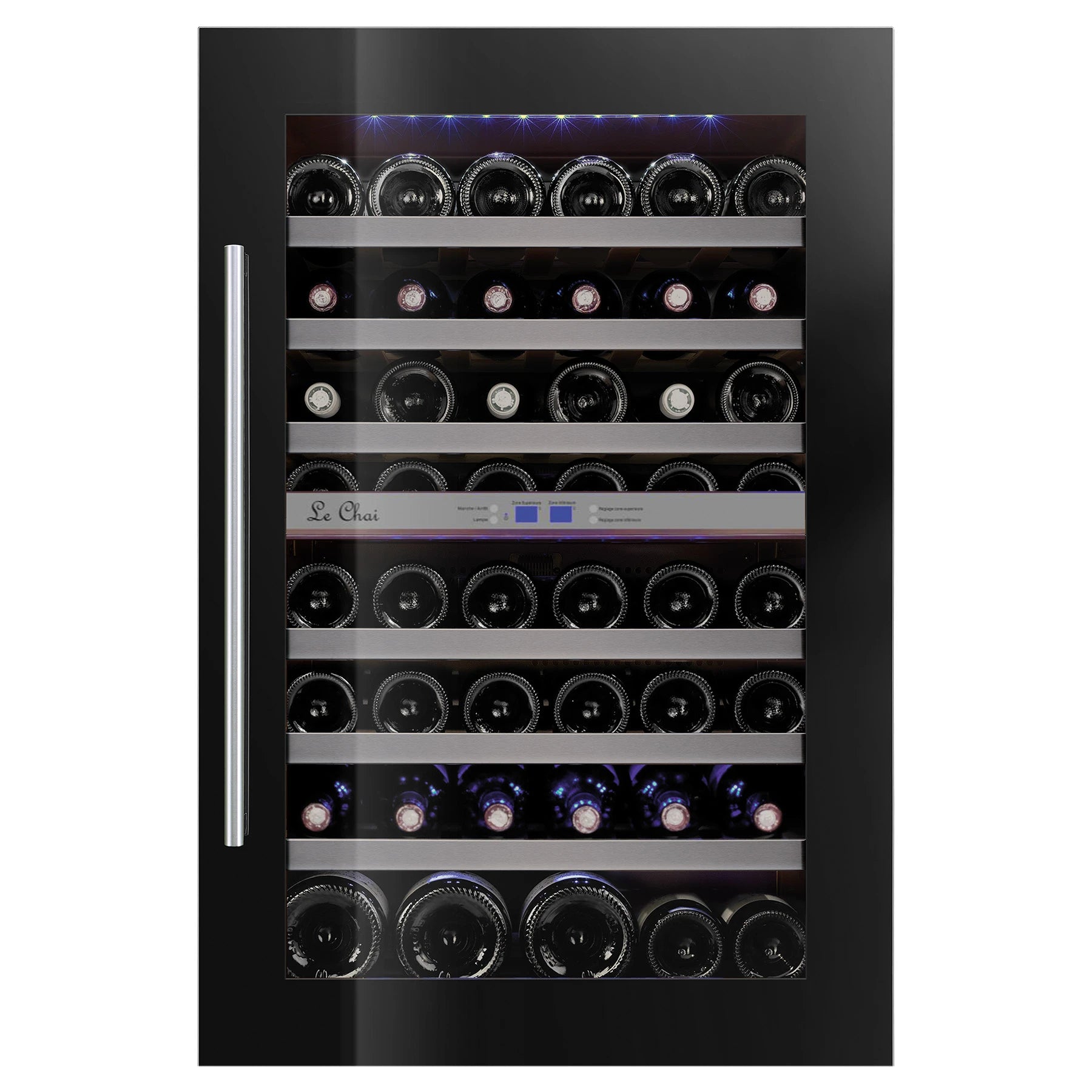 Vinoteca encastrable Le Chai LBN555 de 50 botellas en color negro.