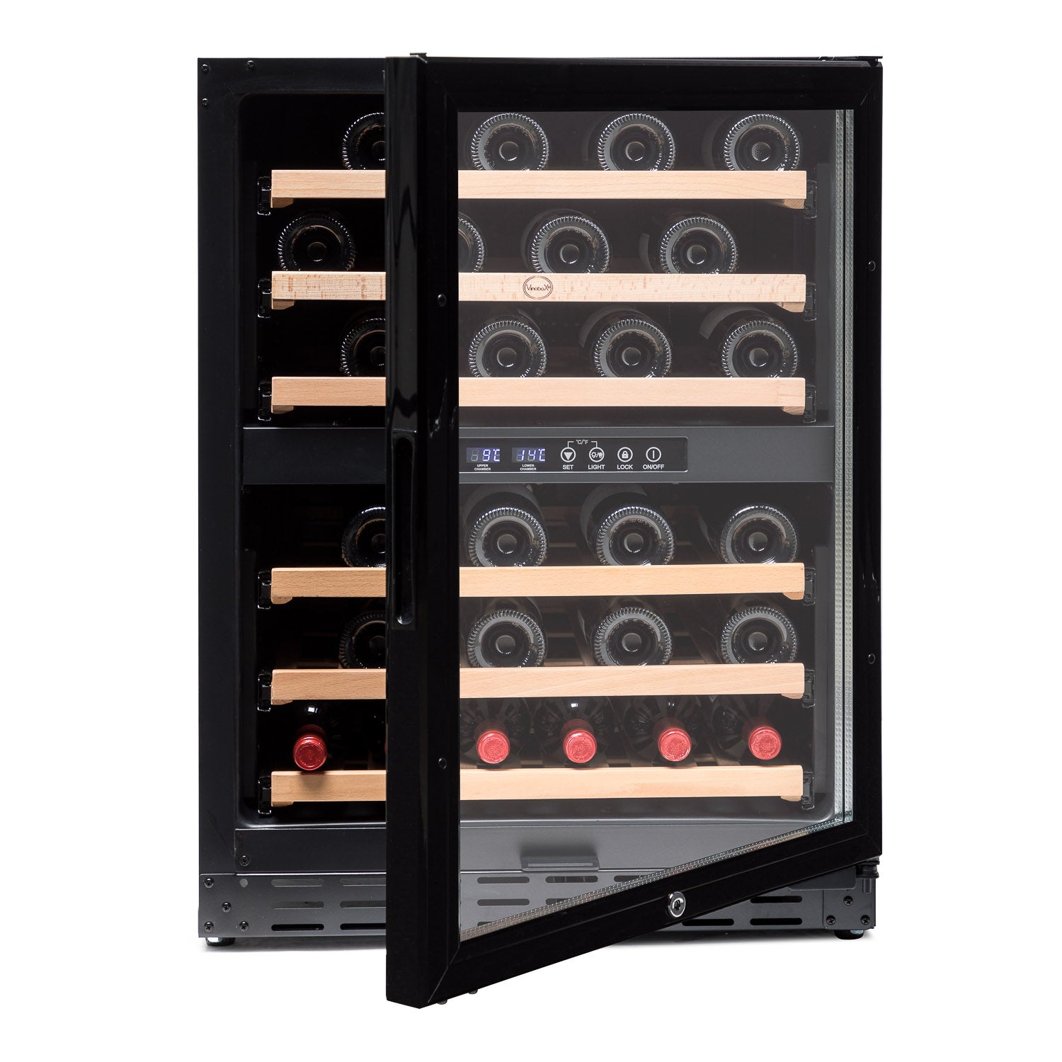 Built-in Wine Cooler 50 bottles Vinobox 50GC 2T Black Dual-zone