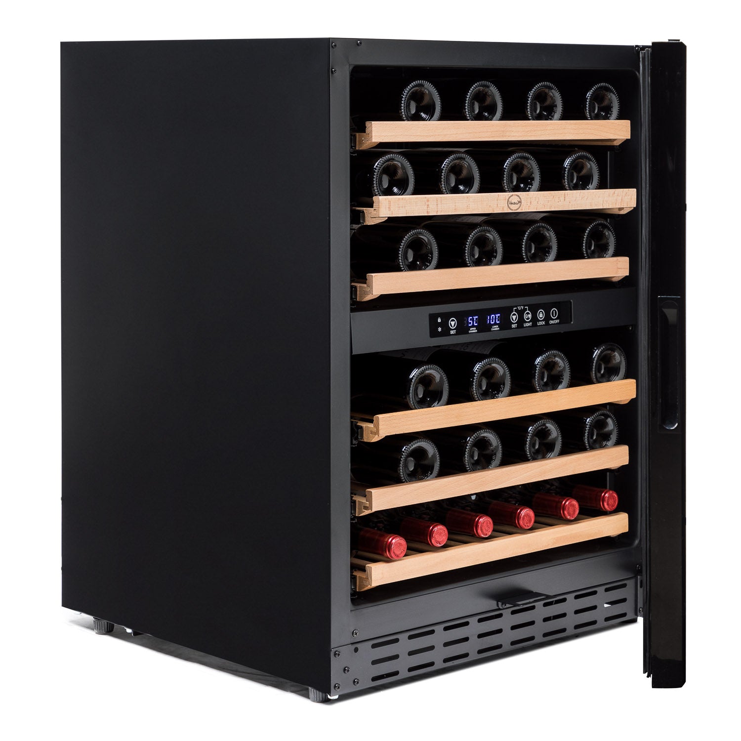 Built-in Wine Cooler 50 bottles Vinobox 50GC 2T Black Dual-zone