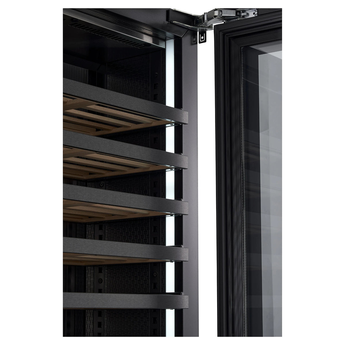 White side LED lighting in the Nestor M Wine NWV264SGN1 wine cooler