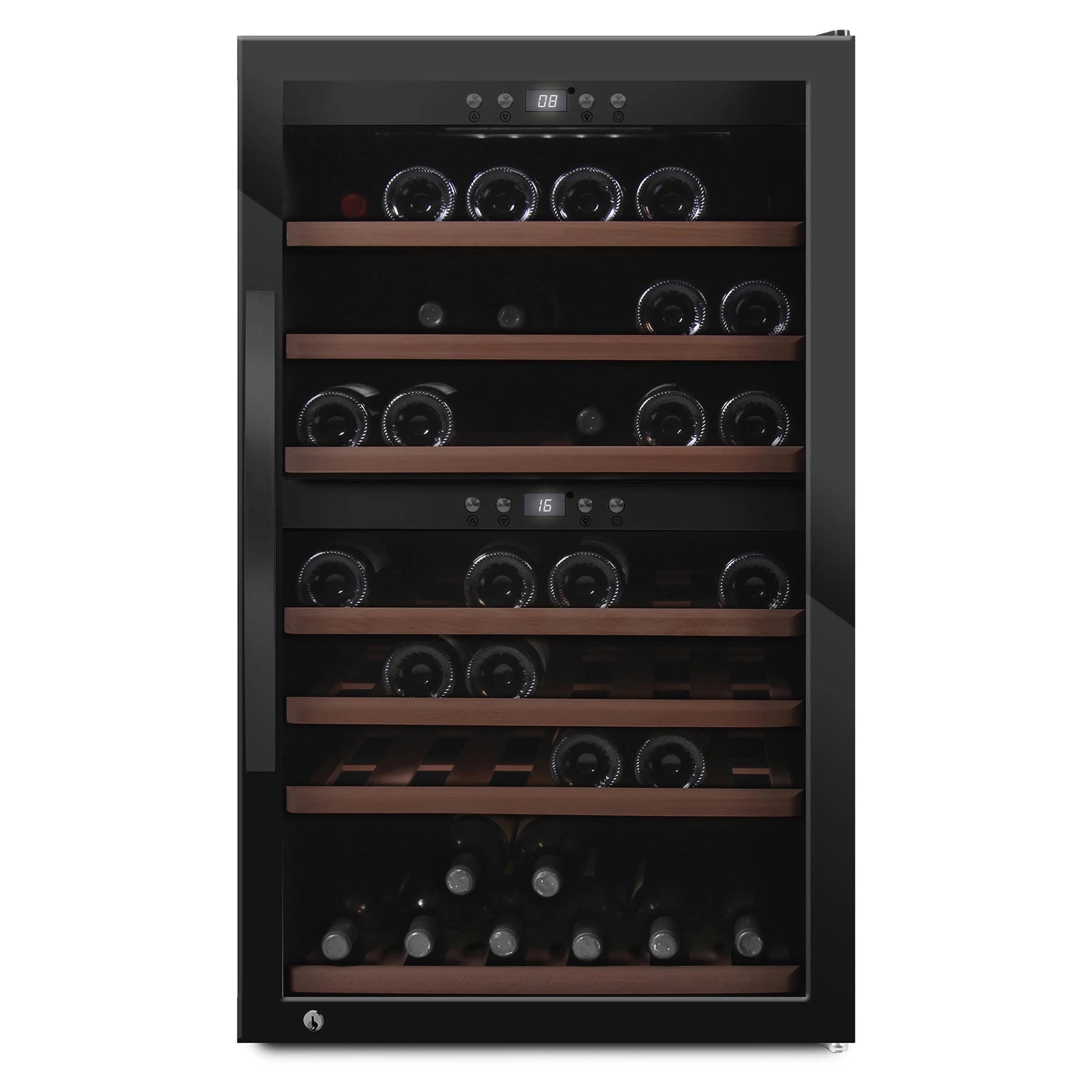 Wine Cooler 66 bottles mQuvée WineExpert 66 Fullglass Black Dual-zone
