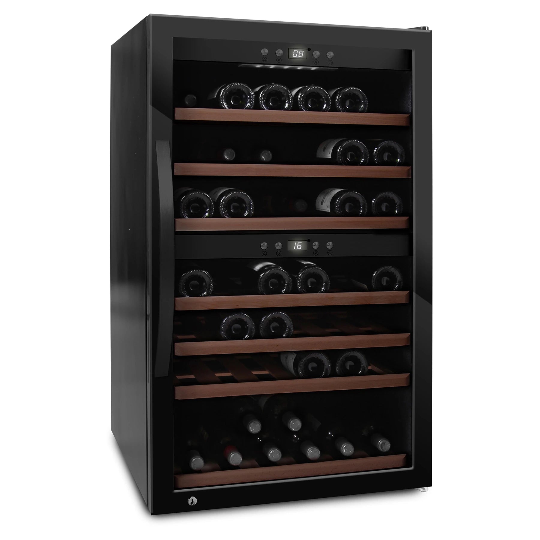 Wine Cooler 66 bottles mQuvée WineExpert 66 Fullglass Black Dual-zone