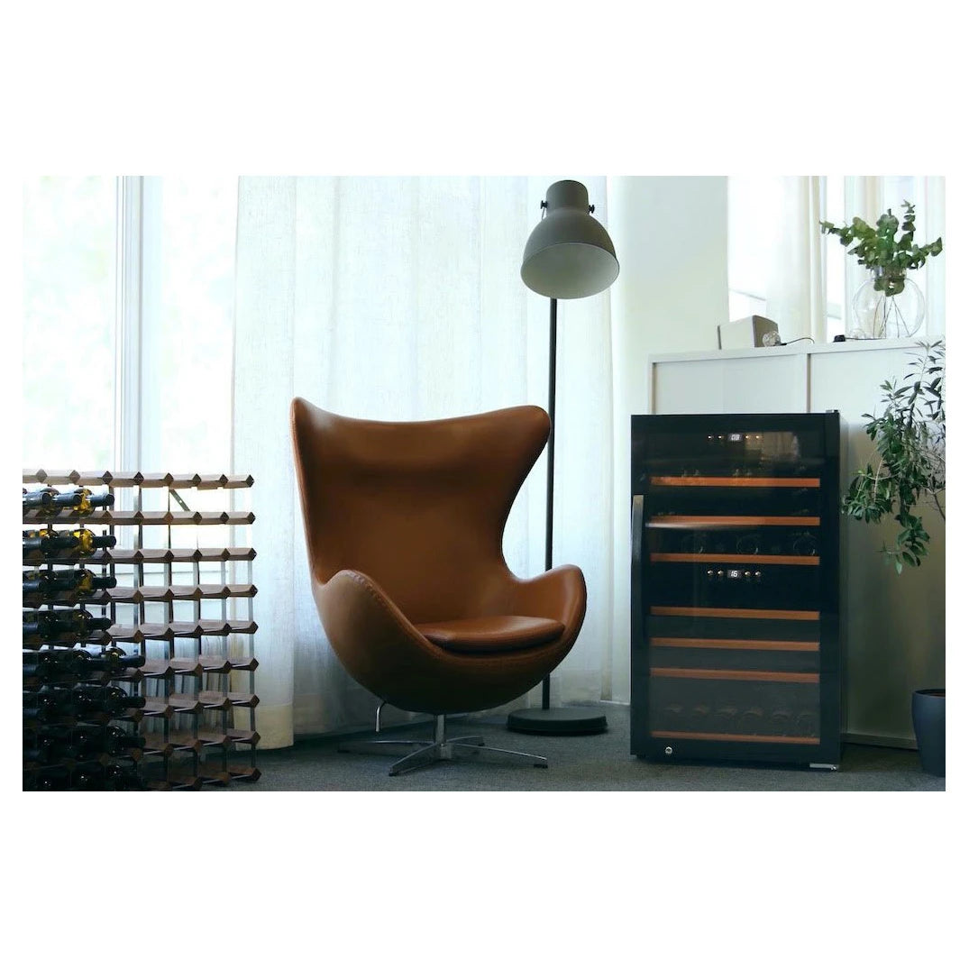 Wine Cooler 66 bottles mQuvée WineExpert 66 Fullglass Black Dual-zone