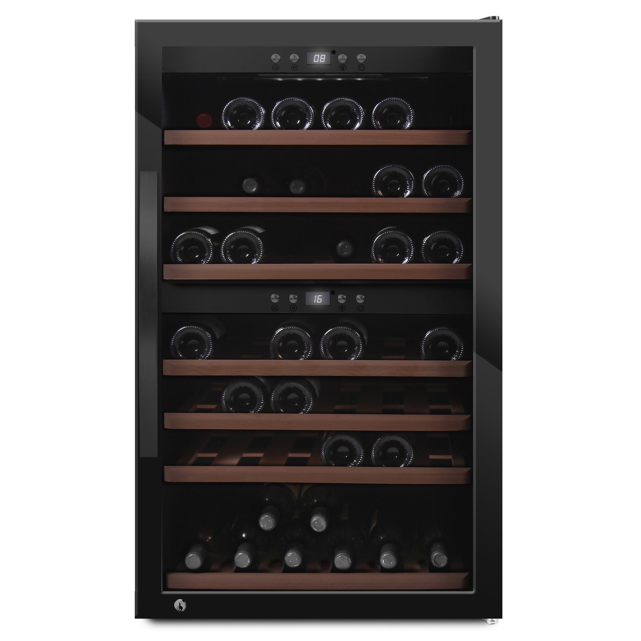 Wine Cooler 66 bottles mQuvée WineExpert 66 Fullglass Black Dual-zone