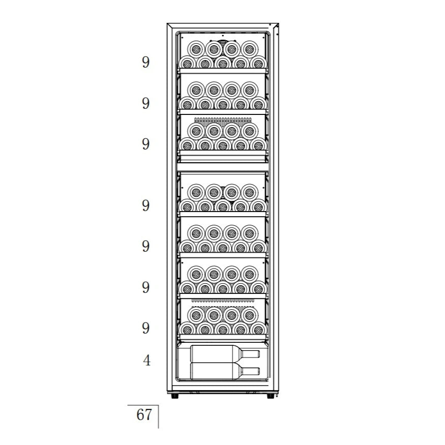Vinoteca 67 botellas Cavin Polar Collection 68