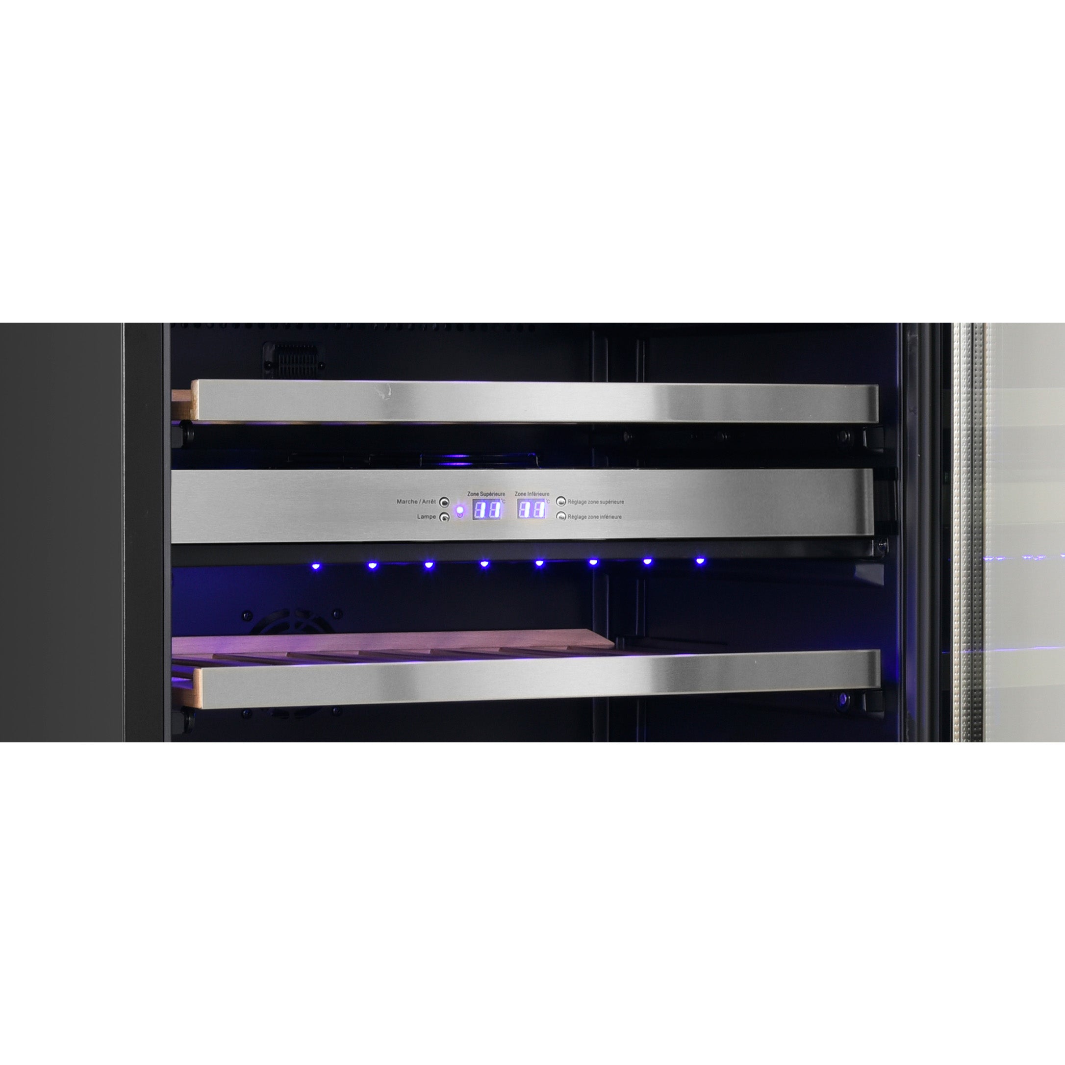 Built-in Wine Cooler 46 bottles Le Chai LBN468 Black Dual-zone