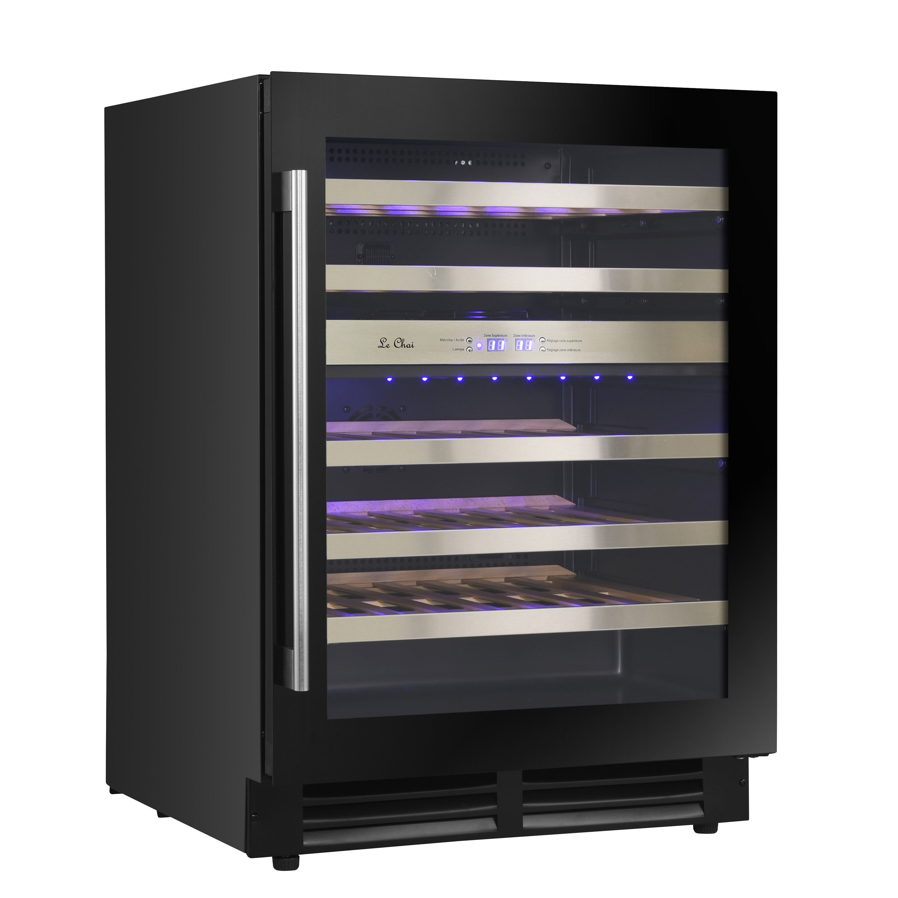 Built-in Wine Cooler 46 bottles Le Chai LBN468 Black Dual-zone