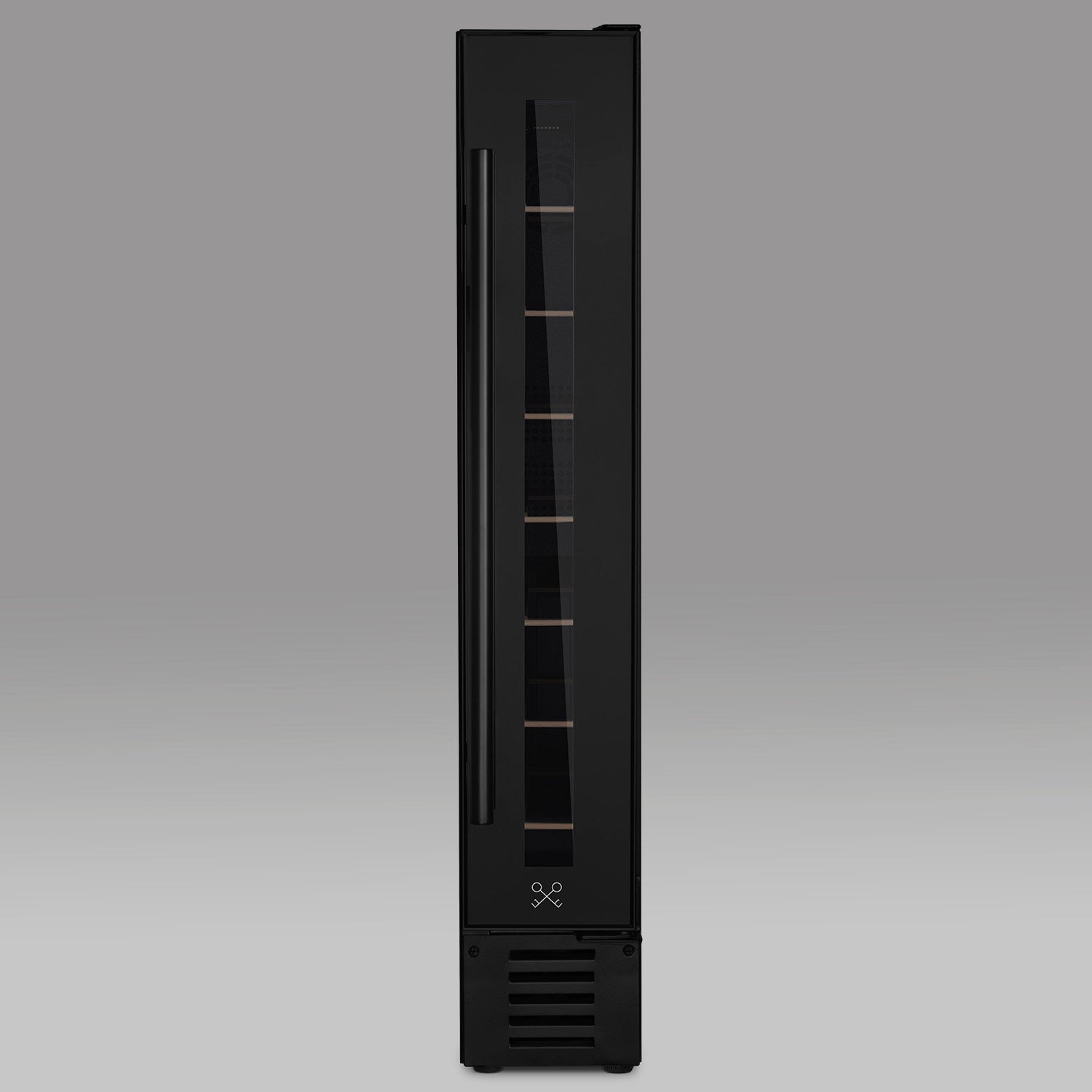 Vinoteca 7 botellas Les Petits Champs CAVSEB7 Black vista frontal con puerta cerrada