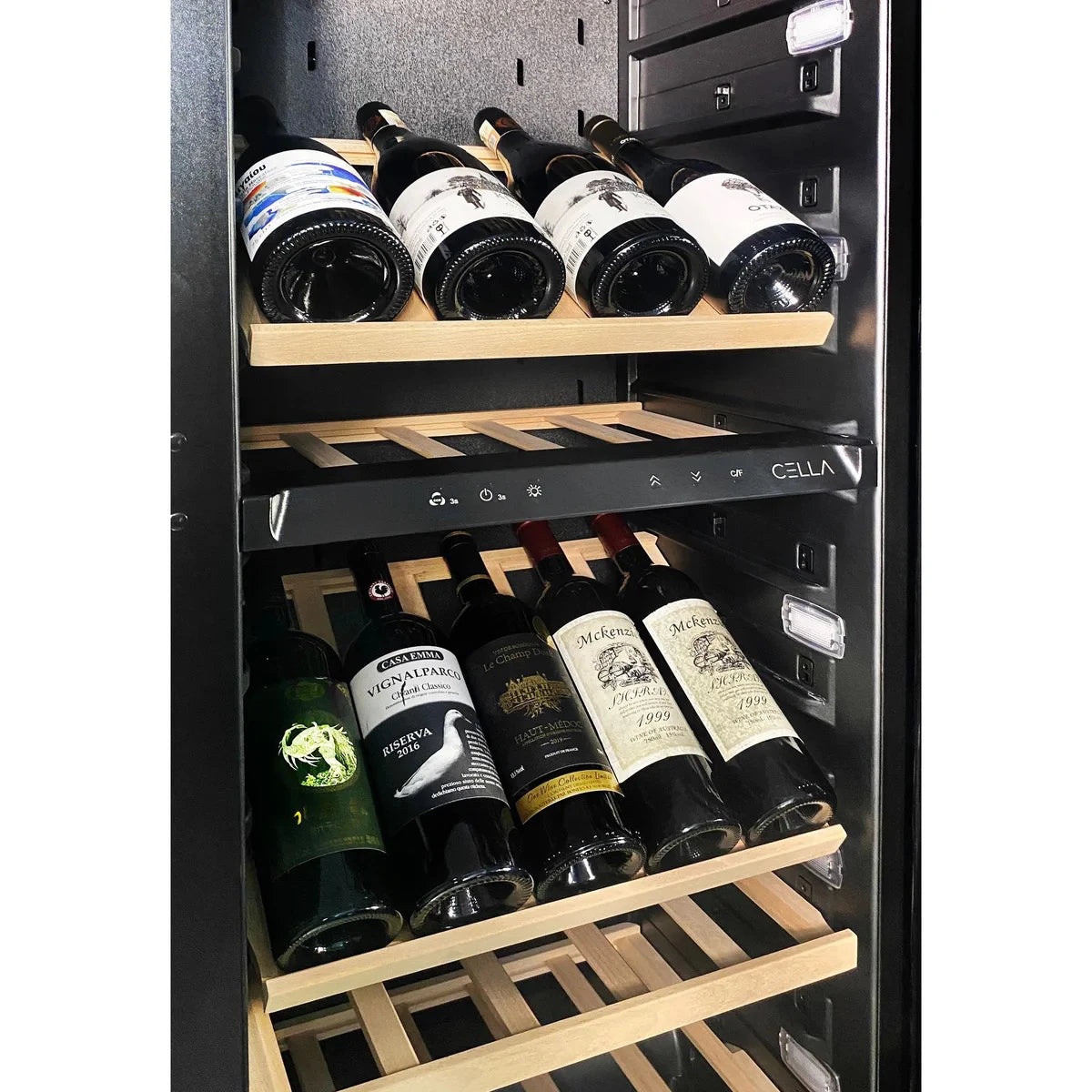 Wine Cooler 74 bottles CELLA W82S Black