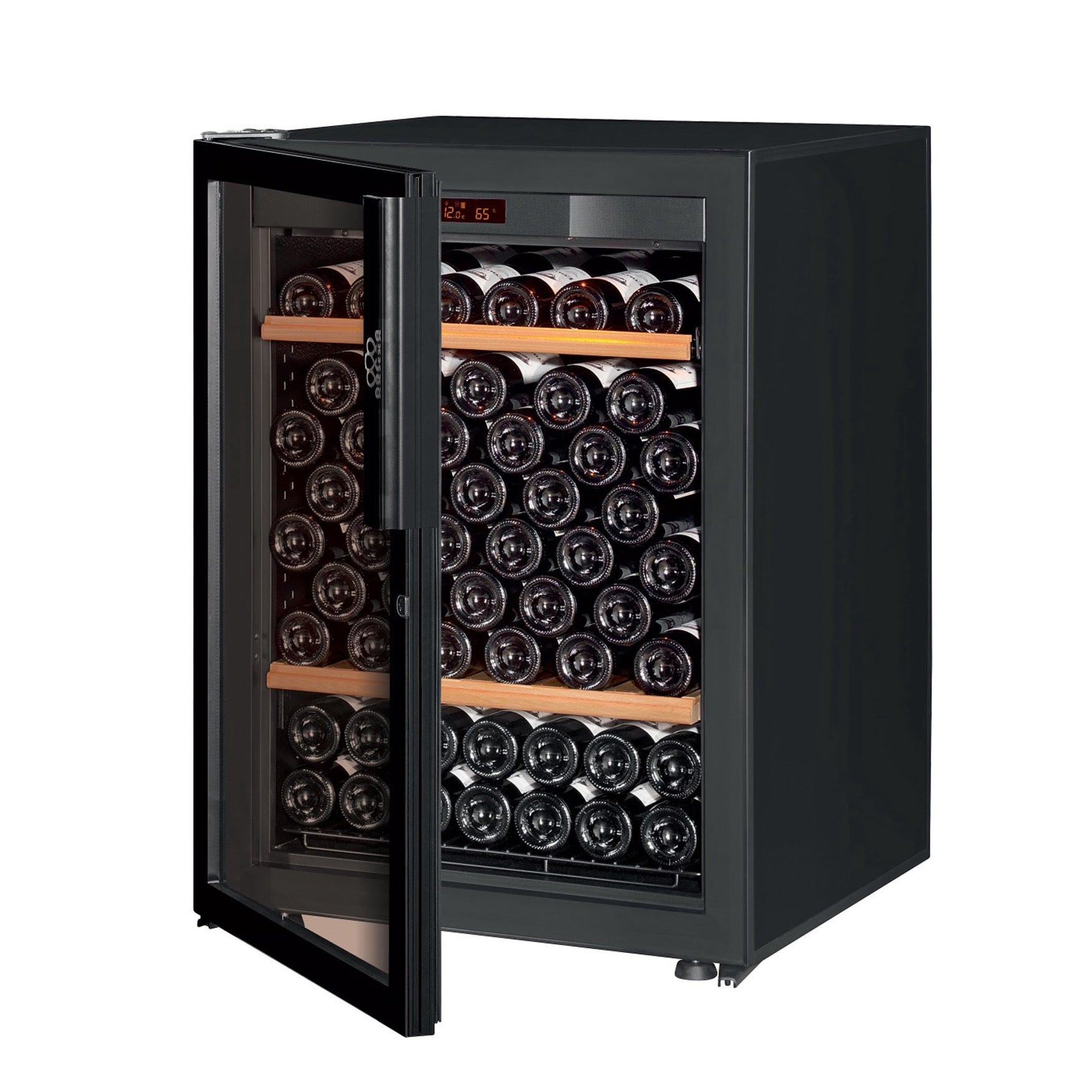 Vinoteca 74 botellas EuroCave Pure SFG5 Full Glass puerta semiabierta