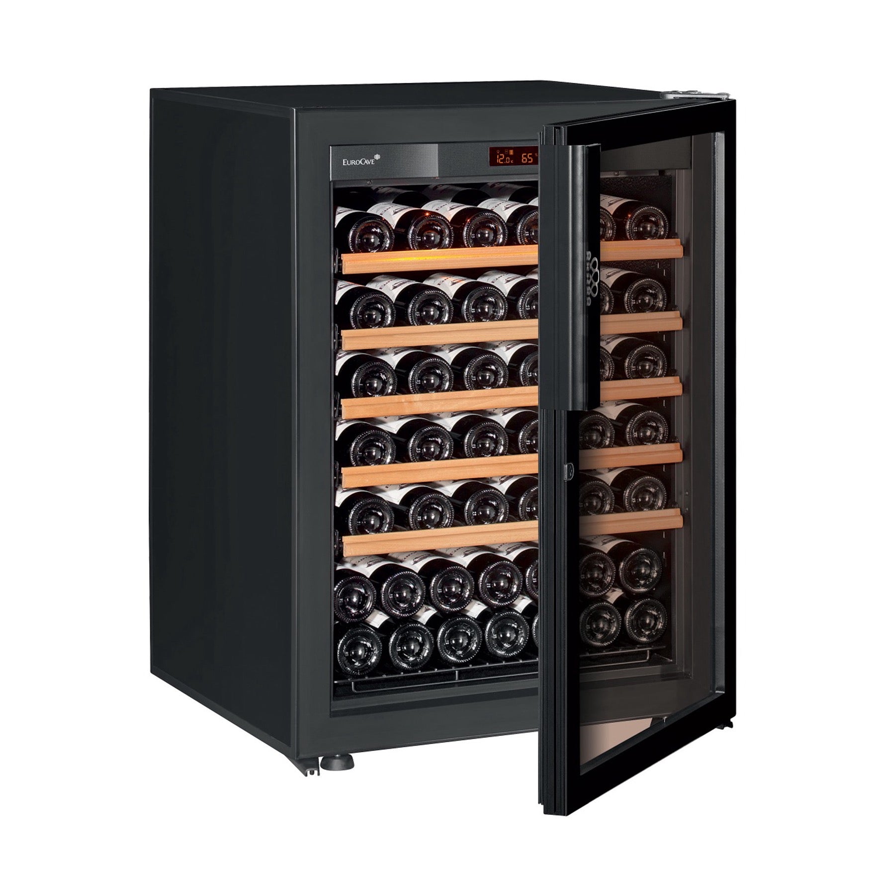 Vinoteca 74 botellas EuroCave Pure SFG5 Full Glass llena lateral