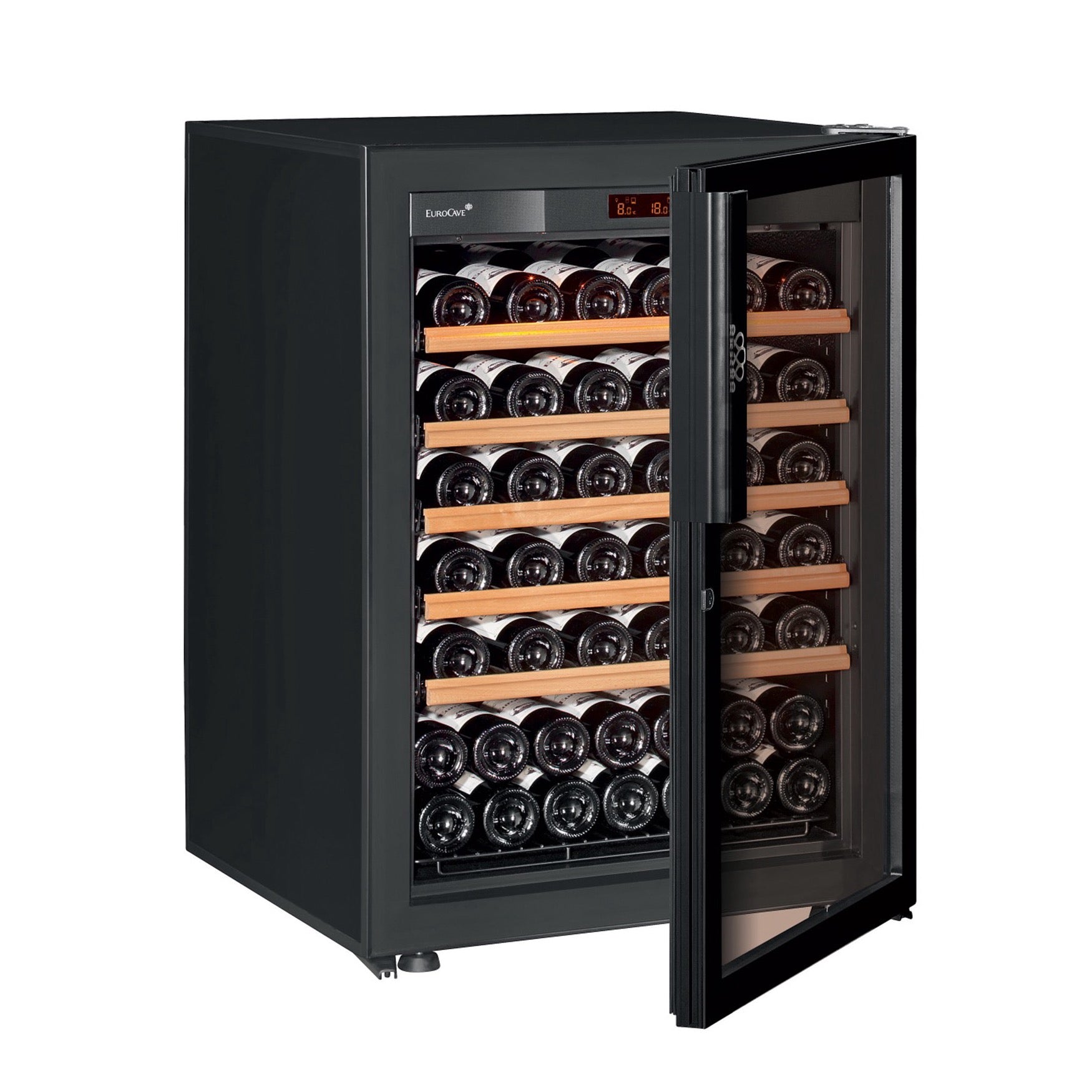 Vinoteca 74 botellas EuroCave Pure SFG5 Multitemperatura Full Glass lateral