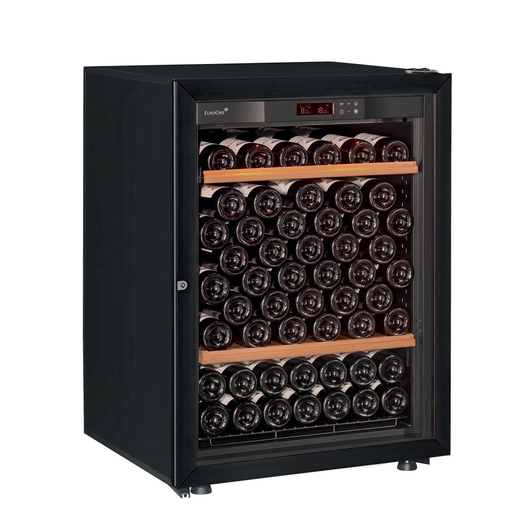 Vinoteca 74 botellas EuroCave Pure SV5 Multitemperatura Glass puerta cerrada